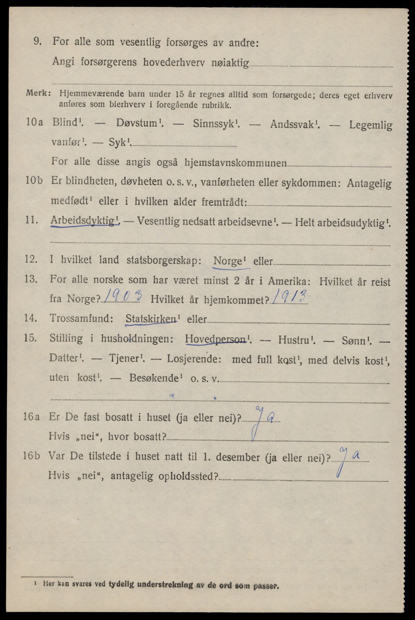 SAST, 1920 census for Eigersund, 1920, p. 3008