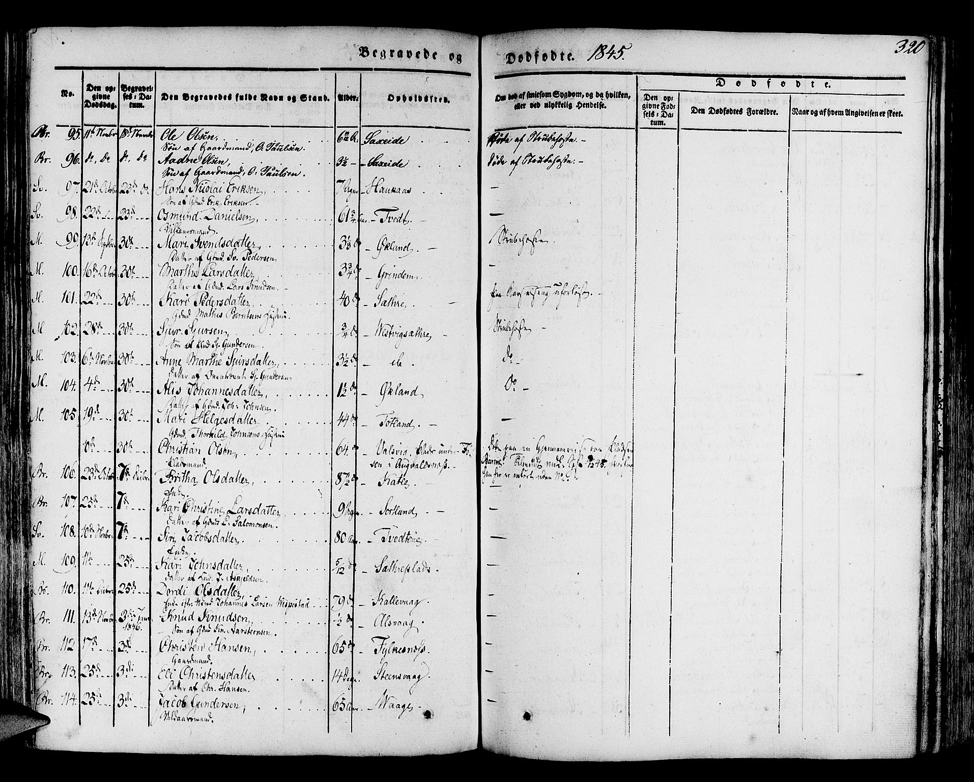 Finnås sokneprestembete, SAB/A-99925/H/Ha/Haa/Haaa/L0006: Parish register (official) no. A 6, 1836-1850, p. 320