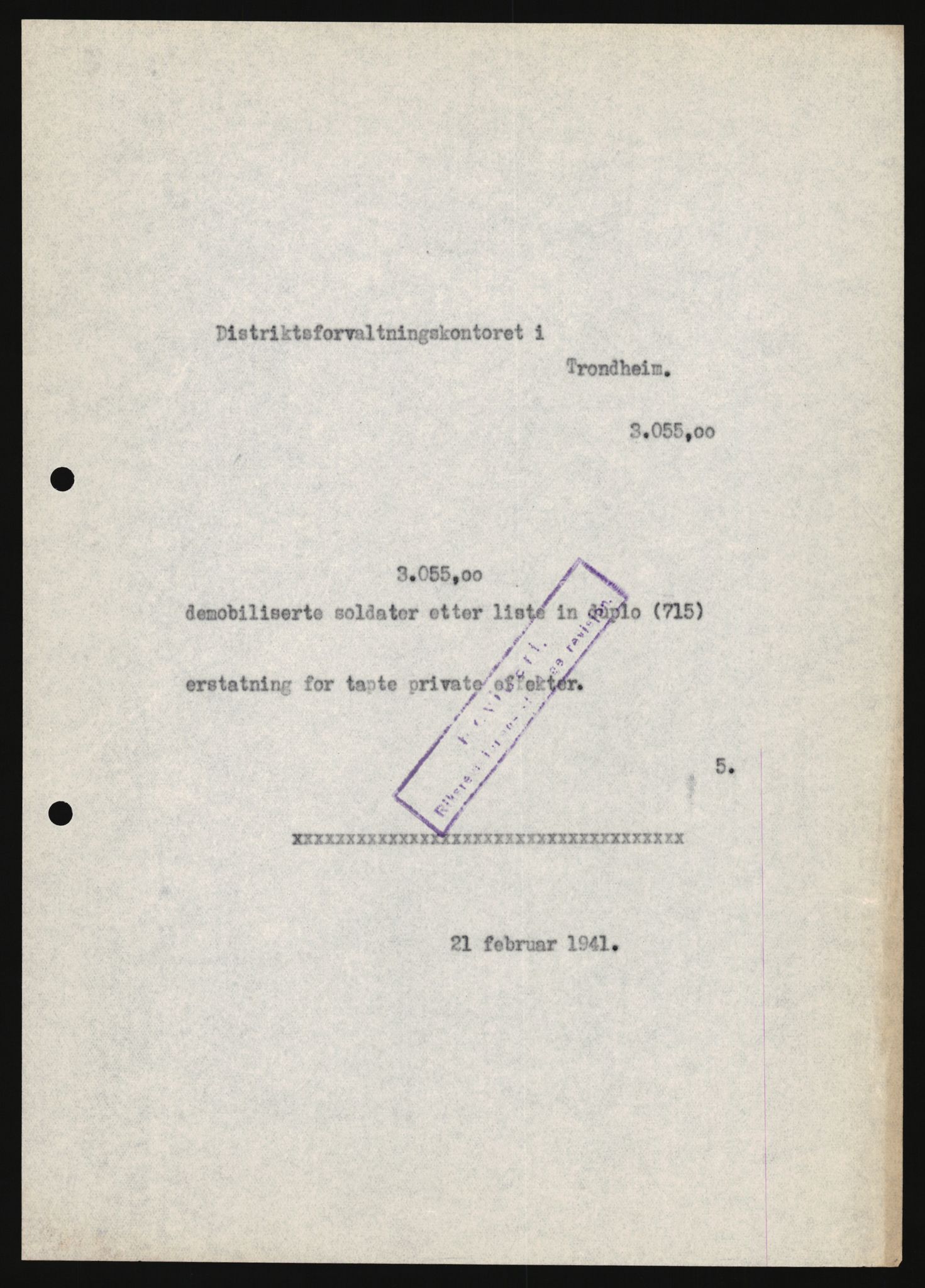 Justisdepartementet, Oppgjørsavdelingen, AV/RA-S-1056/G/Ga/L0005: Anvisningsliste nr. 385-388, 390-410, 662-725, 728-732, 736-740 og 1106-1140 over utbetalte effektsaker, 1940-1942, p. 513