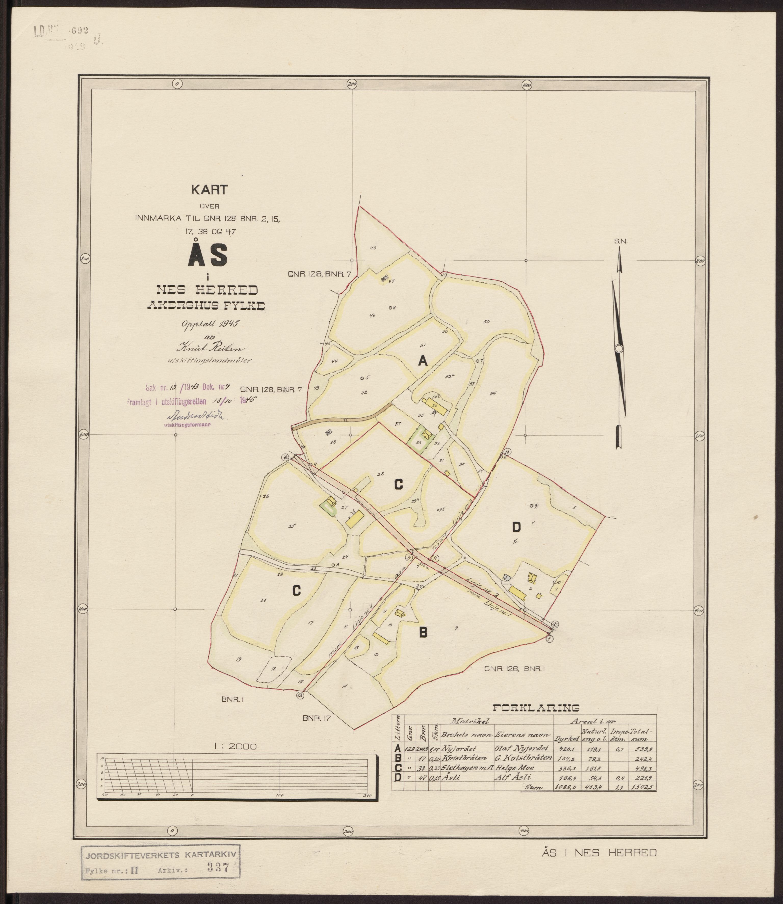 Jordskifteverkets kartarkiv, AV/RA-S-3929/T, 1859-1988, p. 430