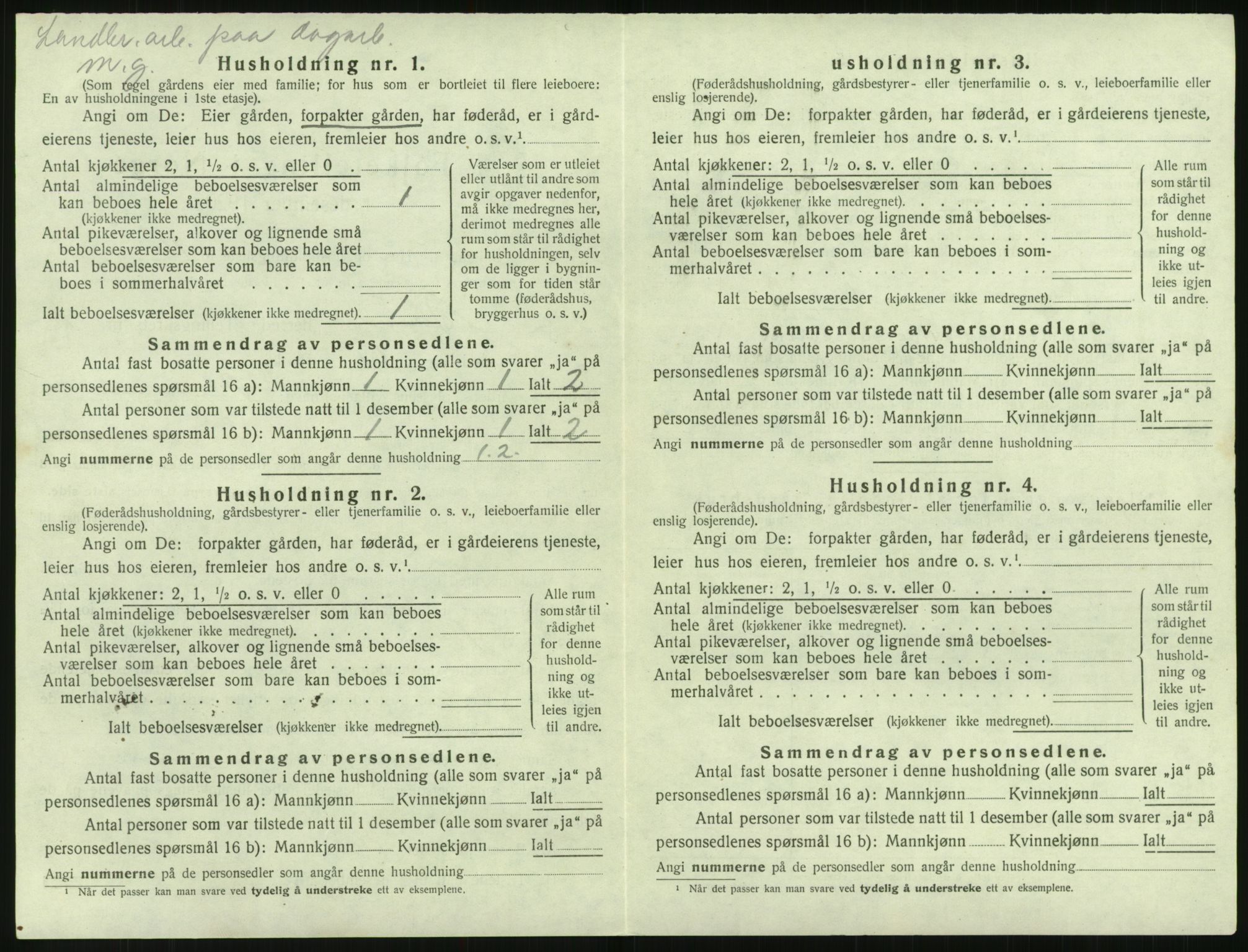 SAK, 1920 census for Åmli, 1920, p. 550