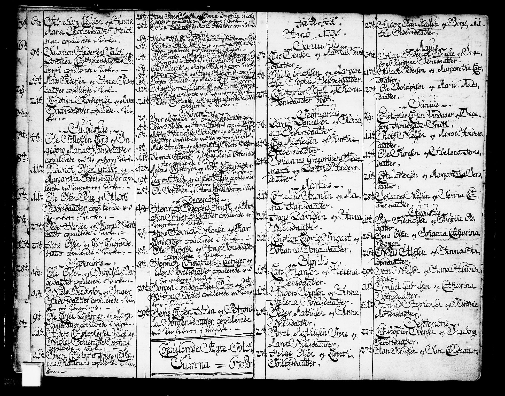 Oslo domkirke Kirkebøker, AV/SAO-A-10752/F/Fa/L0003: Parish register (official) no. 3, 1731-1743, p. 11