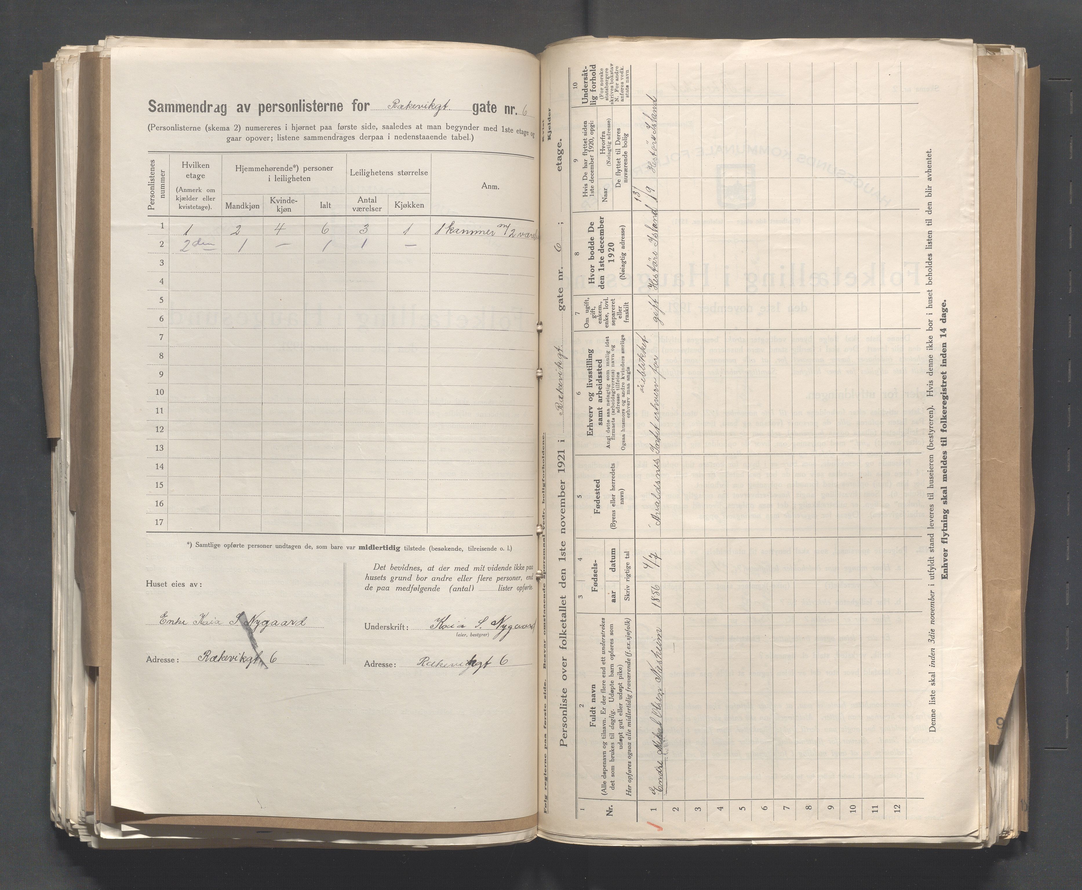 IKAR, Local census 1.11.1921 for Haugesund, 1921, p. 3433