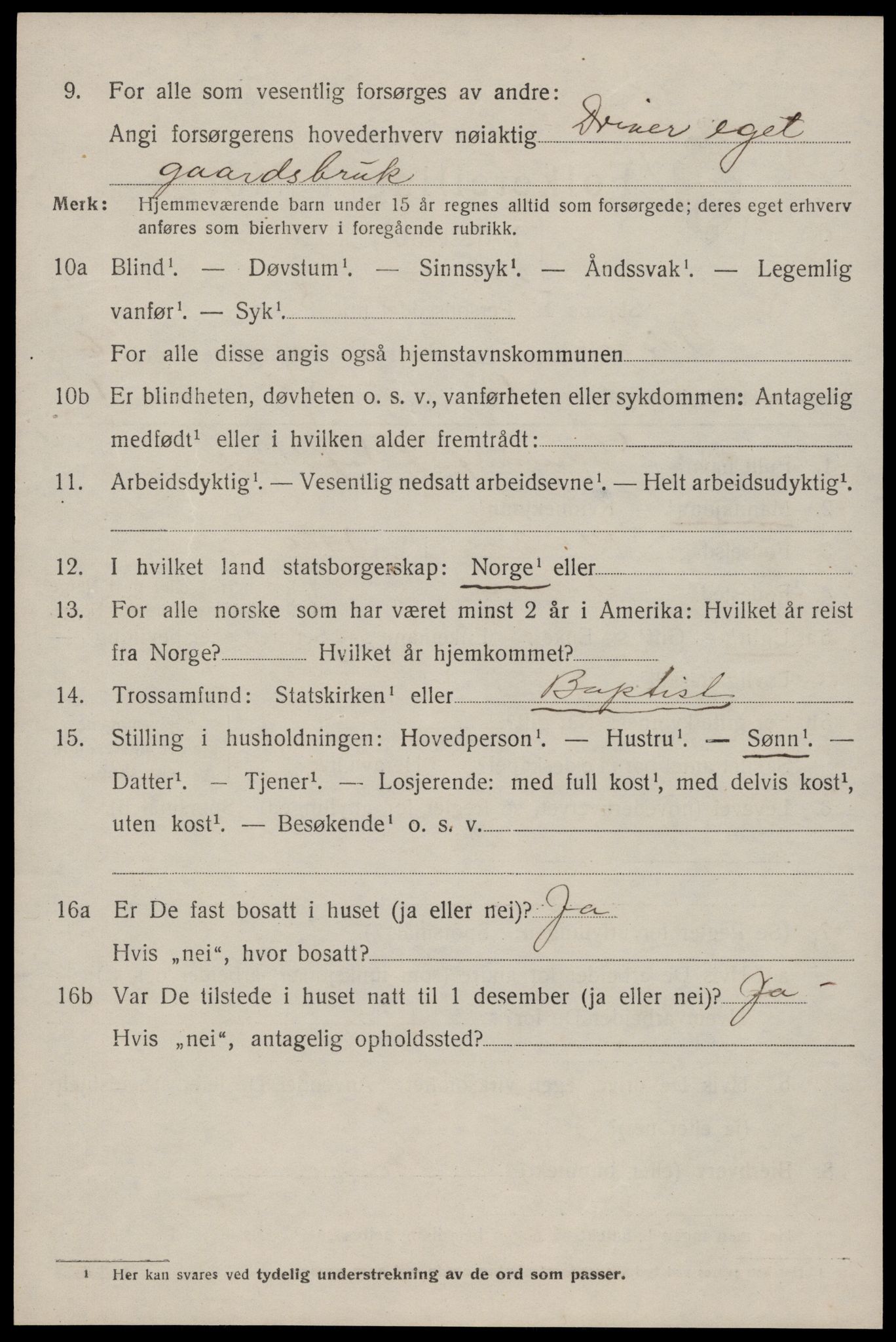 SAKO, 1920 census for Tinn, 1920, p. 4645