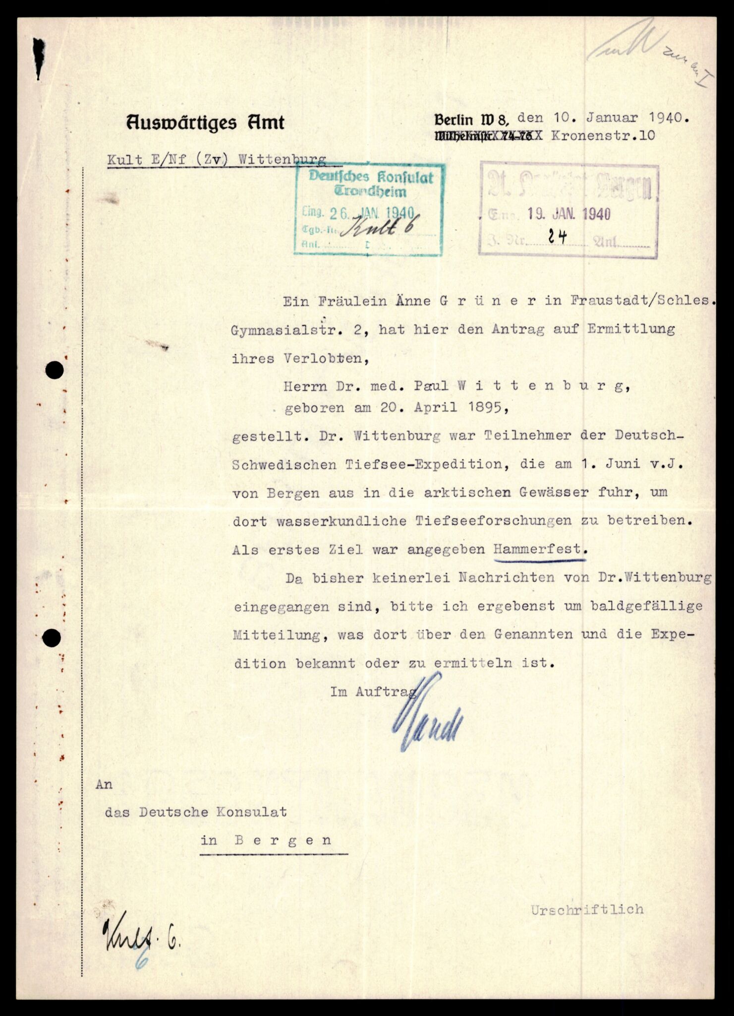 Forsvarets Overkommando. 2 kontor. Arkiv 11.4. Spredte tyske arkivsaker, AV/RA-RAFA-7031/D/Dar/Darc/L0021: FO.II. Tyske konsulater, 1929-1940, p. 561