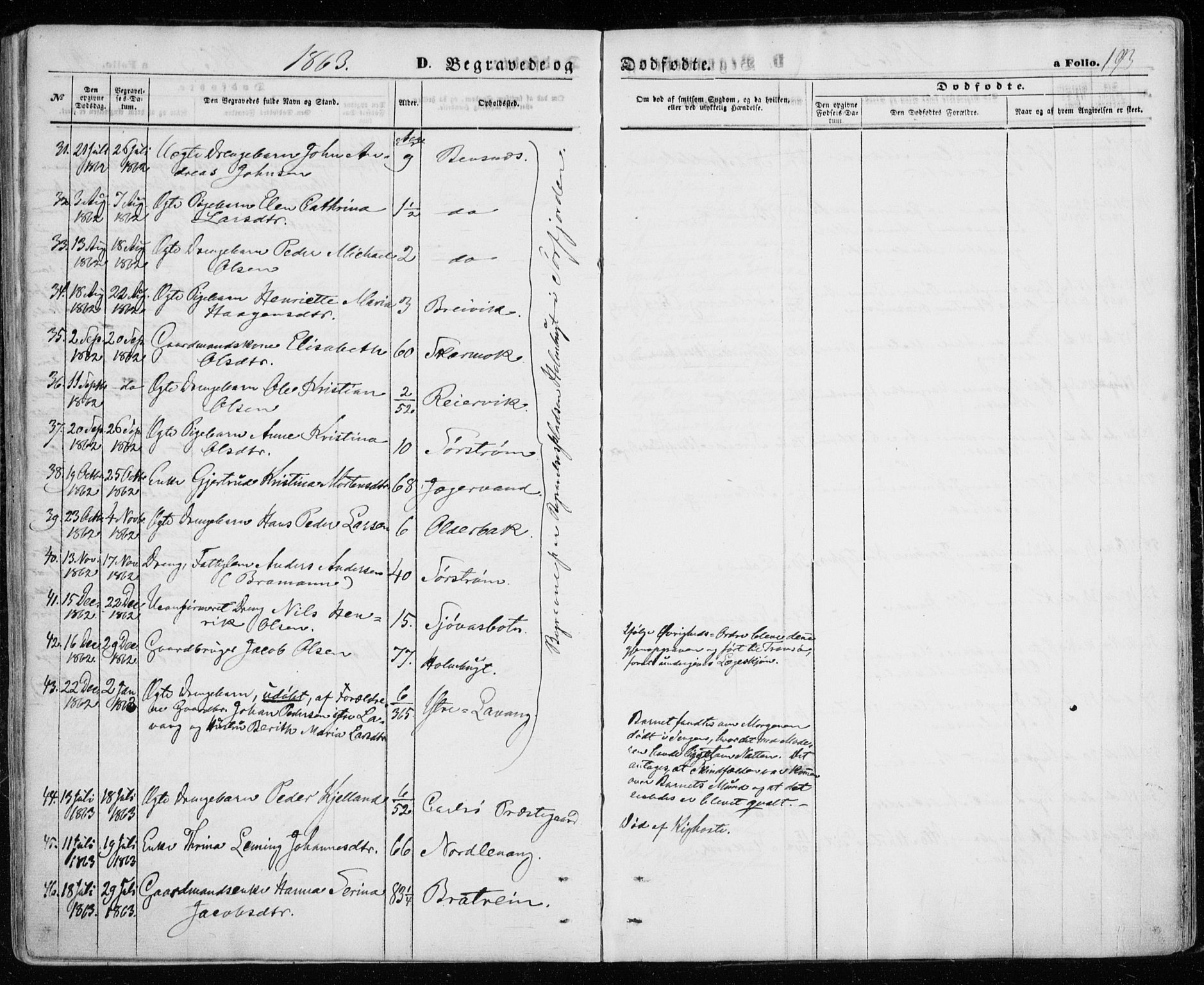 Karlsøy sokneprestembete, AV/SATØ-S-1299/H/Ha/Haa/L0004kirke: Parish register (official) no. 4, 1861-1871, p. 193