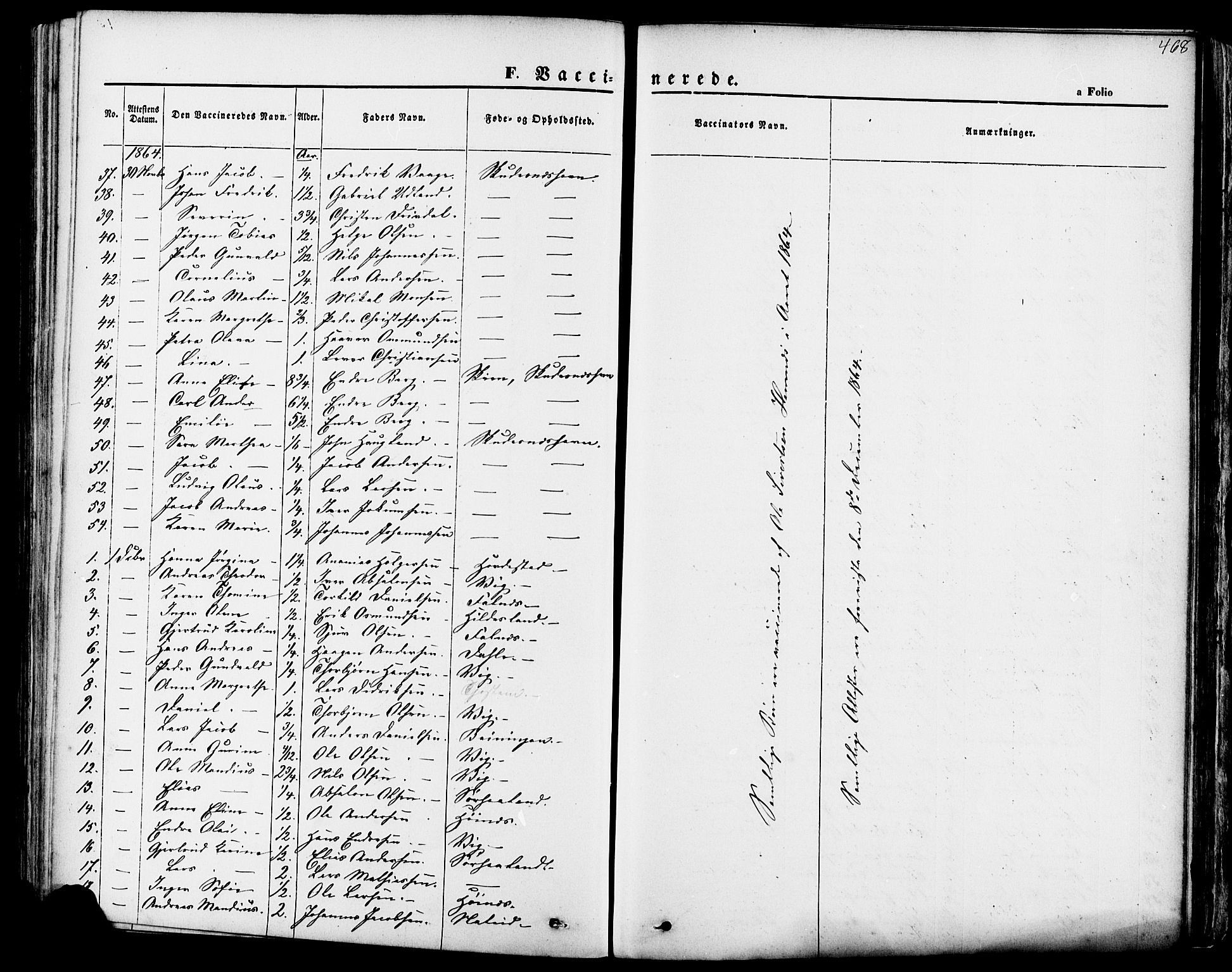 Skudenes sokneprestkontor, SAST/A -101849/H/Ha/Haa/L0006: Parish register (official) no. A 4, 1864-1881, p. 468