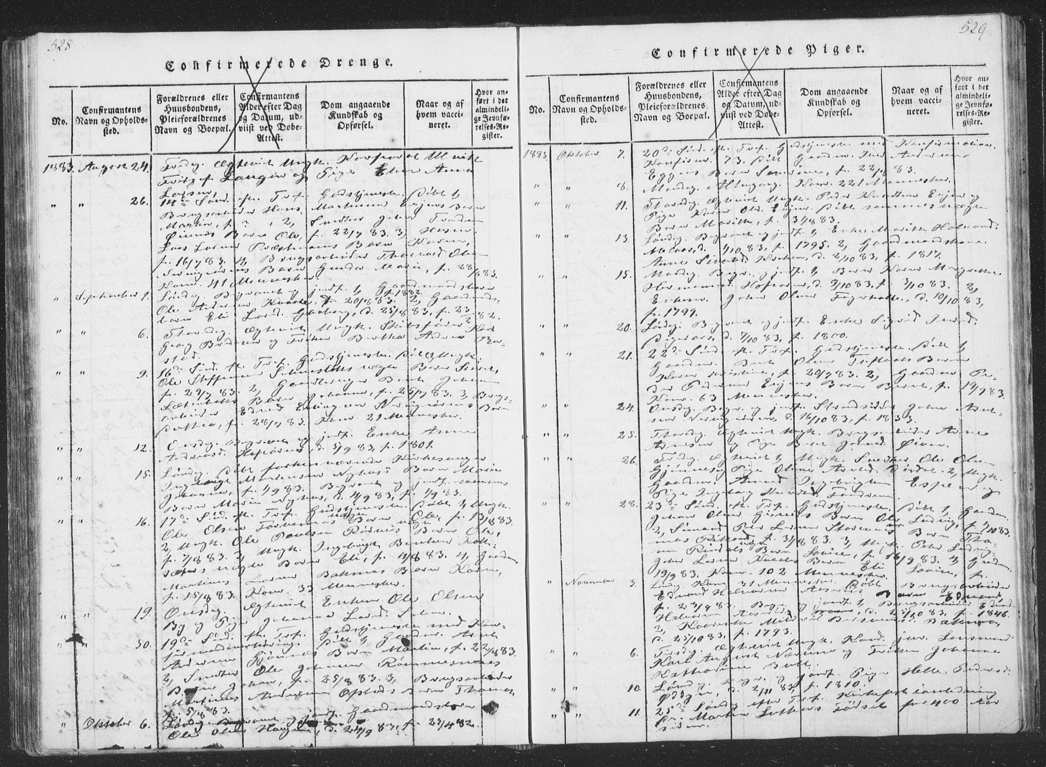 Ministerialprotokoller, klokkerbøker og fødselsregistre - Sør-Trøndelag, AV/SAT-A-1456/668/L0816: Parish register (copy) no. 668C05, 1816-1893, p. 528-529