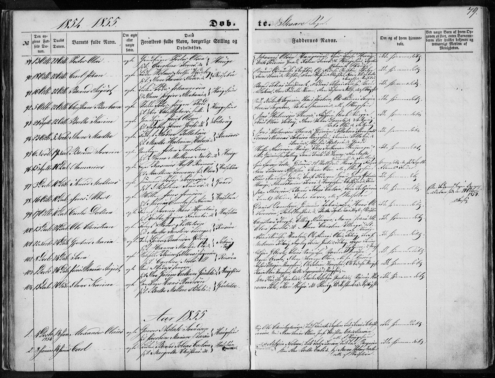 Torvastad sokneprestkontor, AV/SAST-A -101857/H/Ha/Haa/L0009: Parish register (official) no. A 9, 1847-1856, p. 79