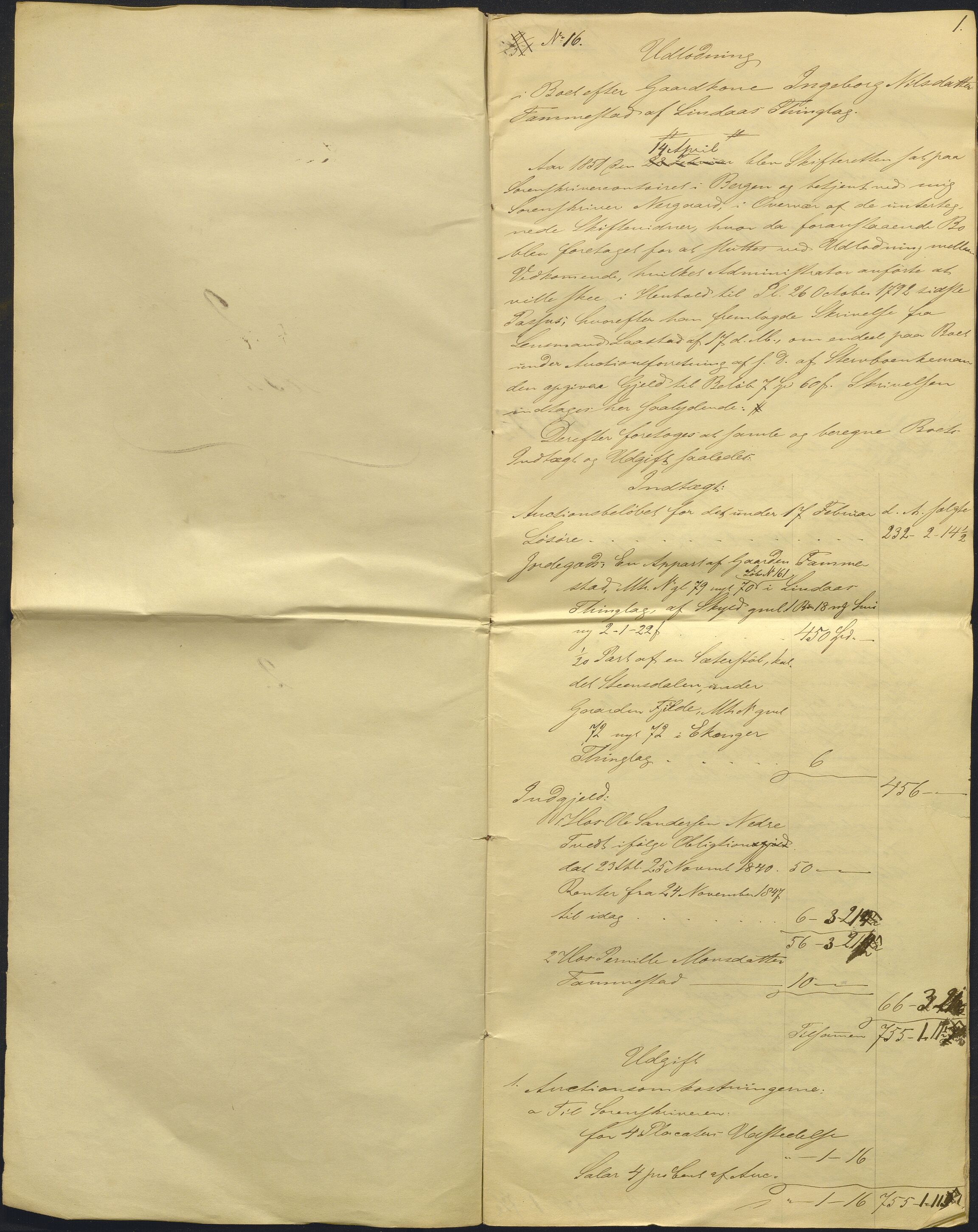 Nordhordland sorenskrivar, AV/SAB-A-2901/1/H/Hd/Hdb/L0001: Konsept til utlodningar, 1850-1852, p. 296