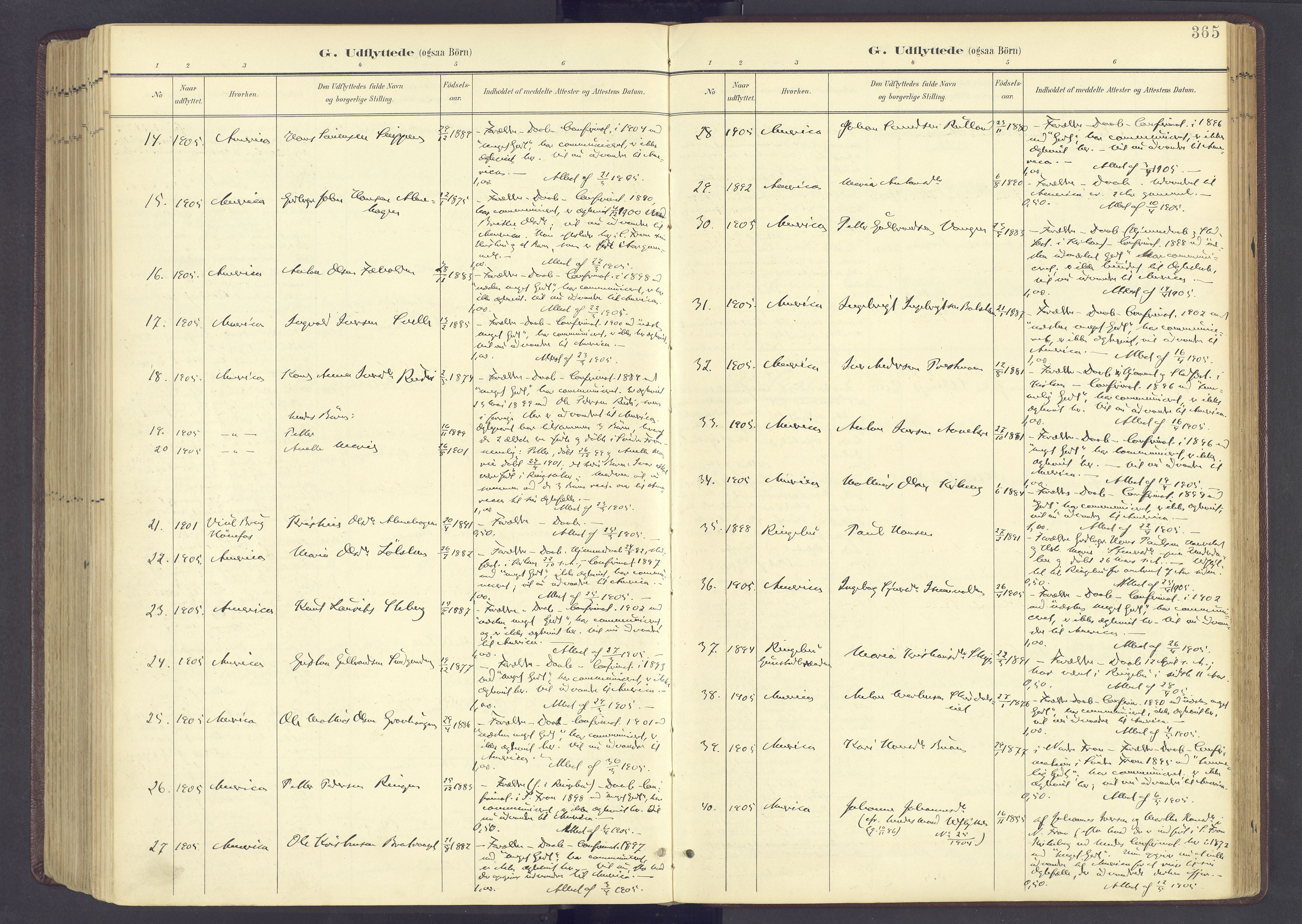 Sør-Fron prestekontor, AV/SAH-PREST-010/H/Ha/Haa/L0004: Parish register (official) no. 4, 1898-1919, p. 365