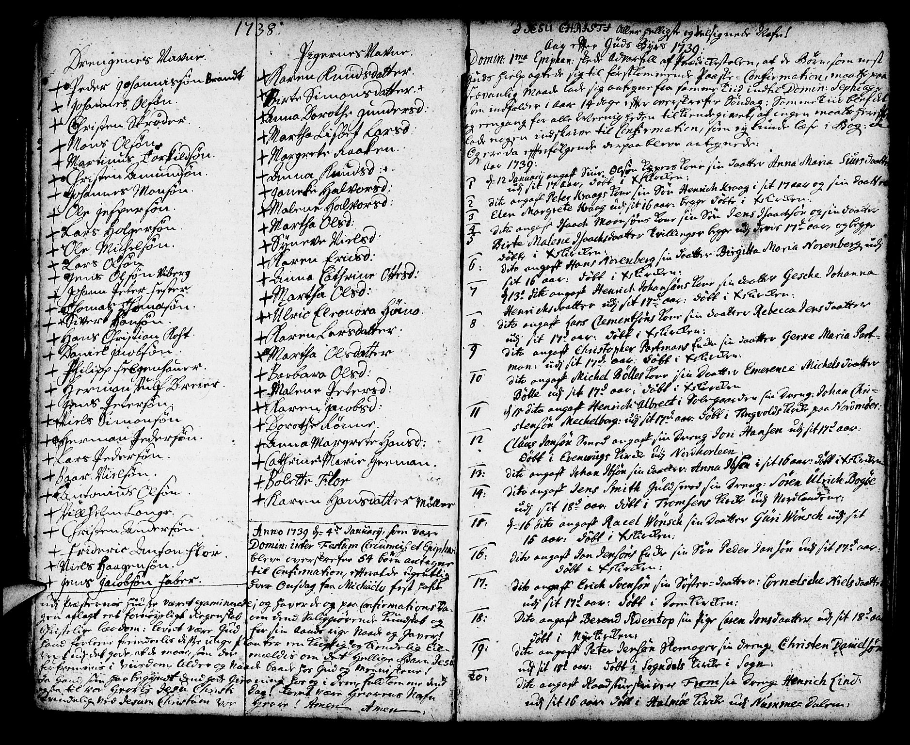 Korskirken sokneprestembete, SAB/A-76101/H/Haa/L0007: Parish register (official) no. A 7, 1736-1839, p. 12