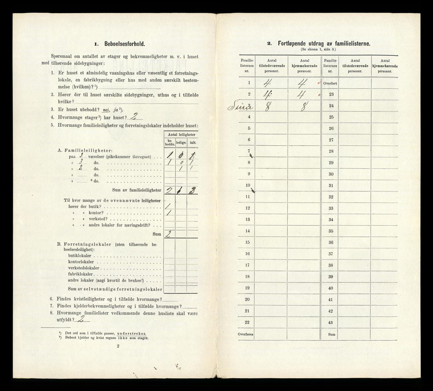 RA, 1910 census for Sandnes, 1910, p. 301