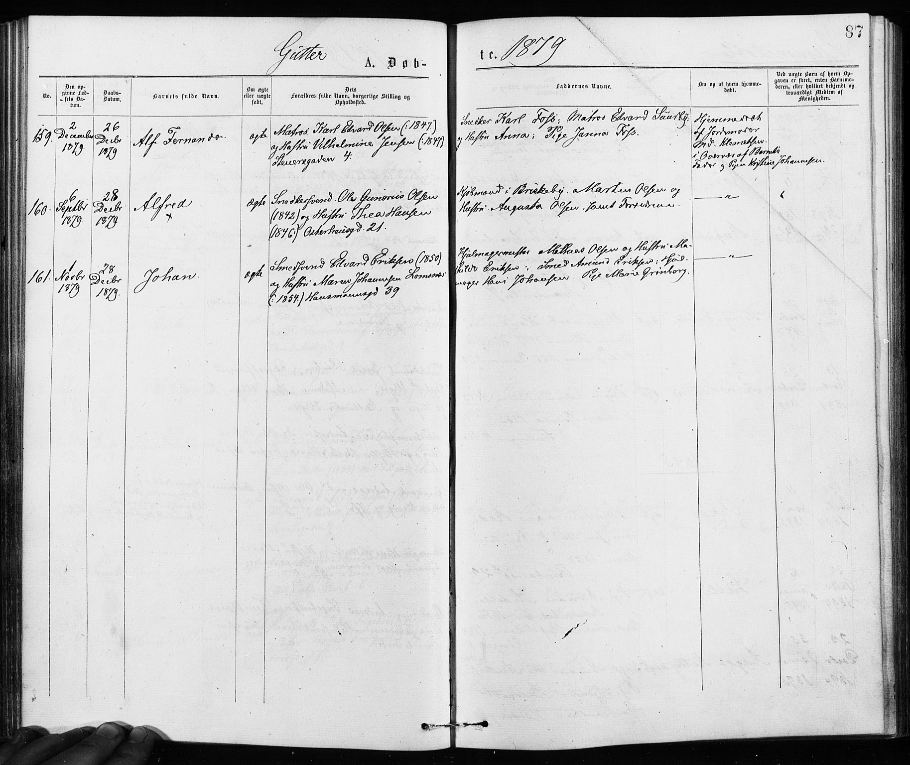 Jakob prestekontor Kirkebøker, AV/SAO-A-10850/F/Fa/L0001: Parish register (official) no. 1, 1875-1924, p. 87