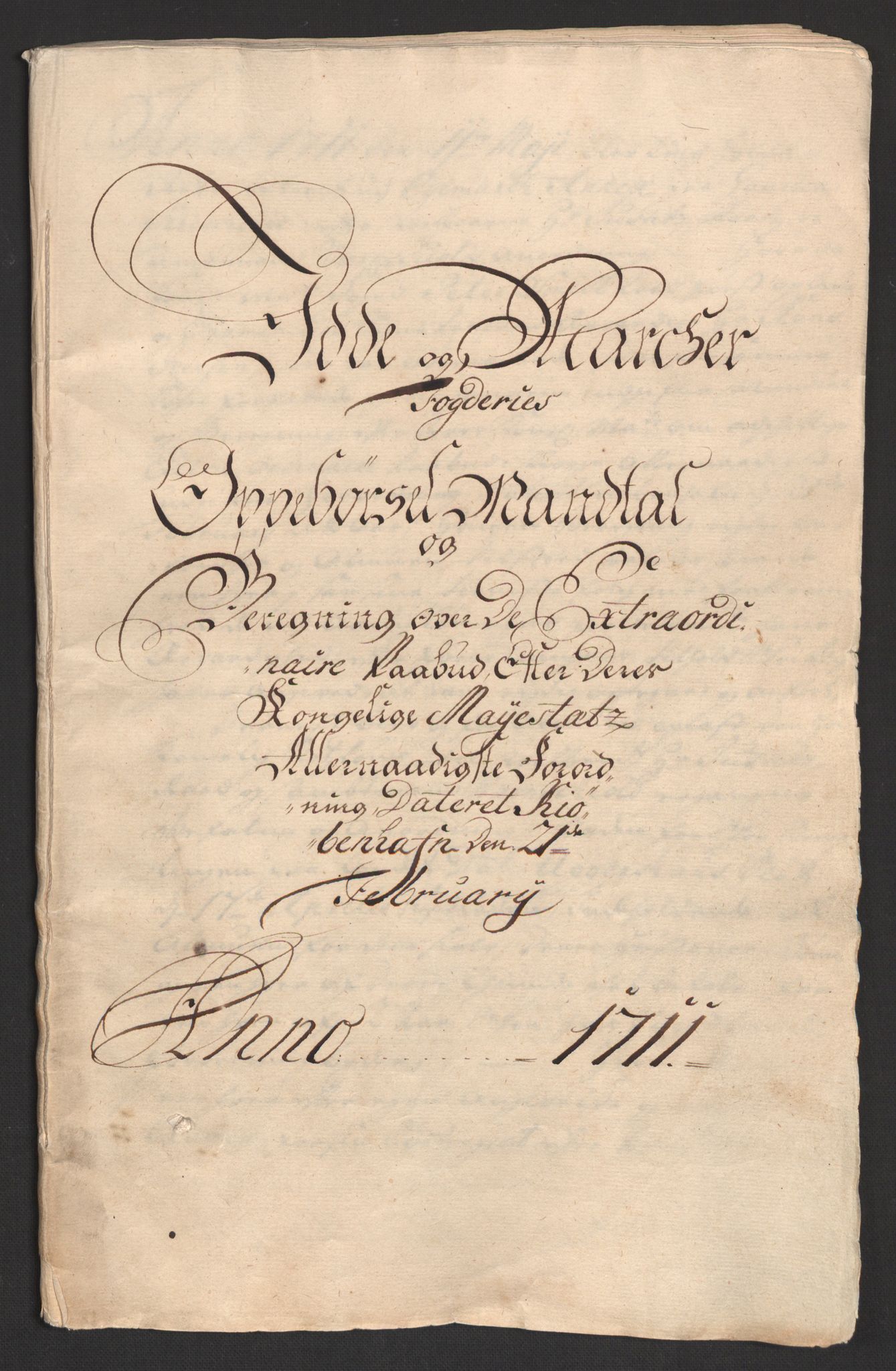 Rentekammeret inntil 1814, Reviderte regnskaper, Fogderegnskap, RA/EA-4092/R01/L0020: Fogderegnskap Idd og Marker, 1711, p. 249