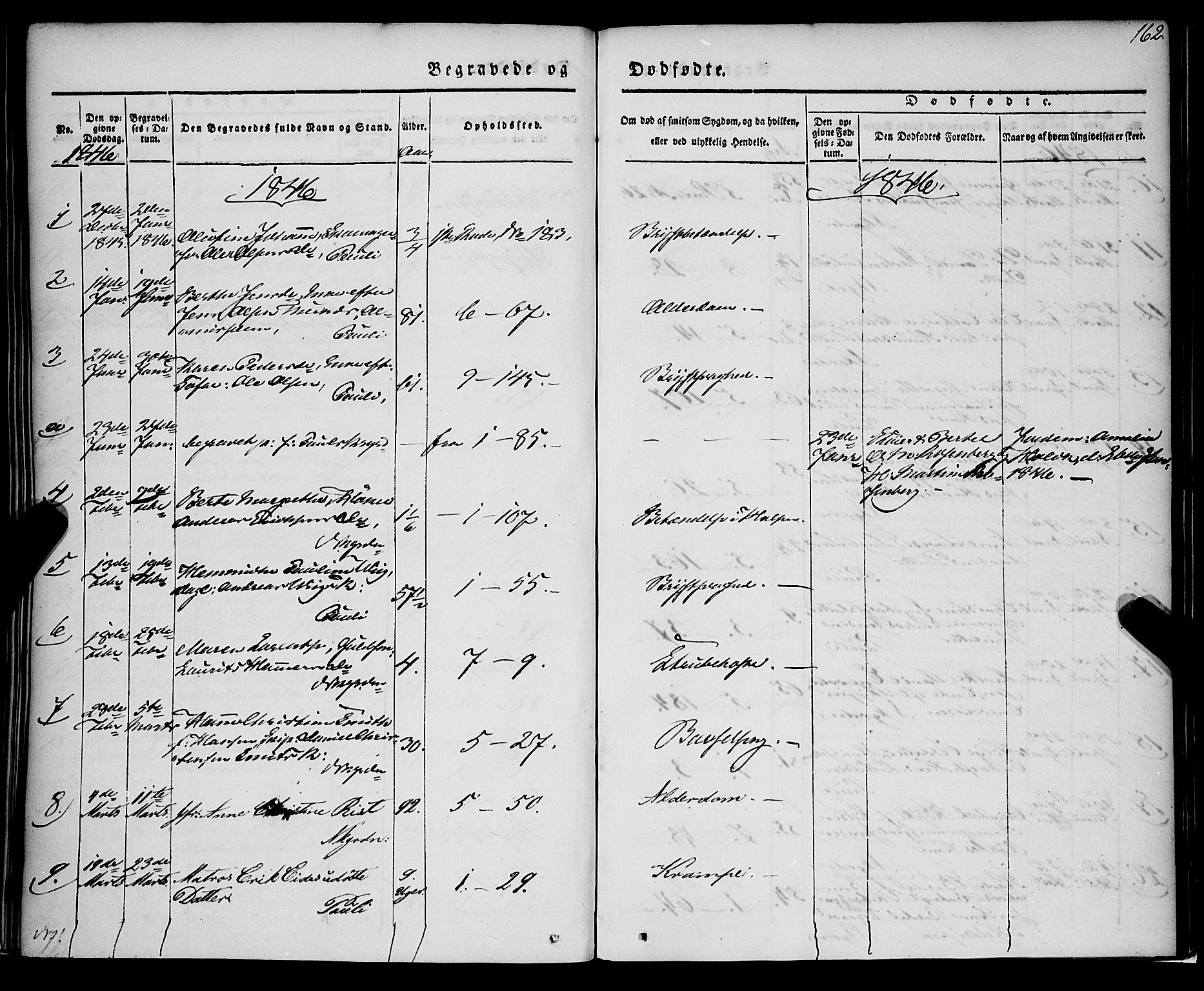 Nykirken Sokneprestembete, SAB/A-77101/H/Haa/L0041: Parish register (official) no. E 1, 1833-1850, p. 162