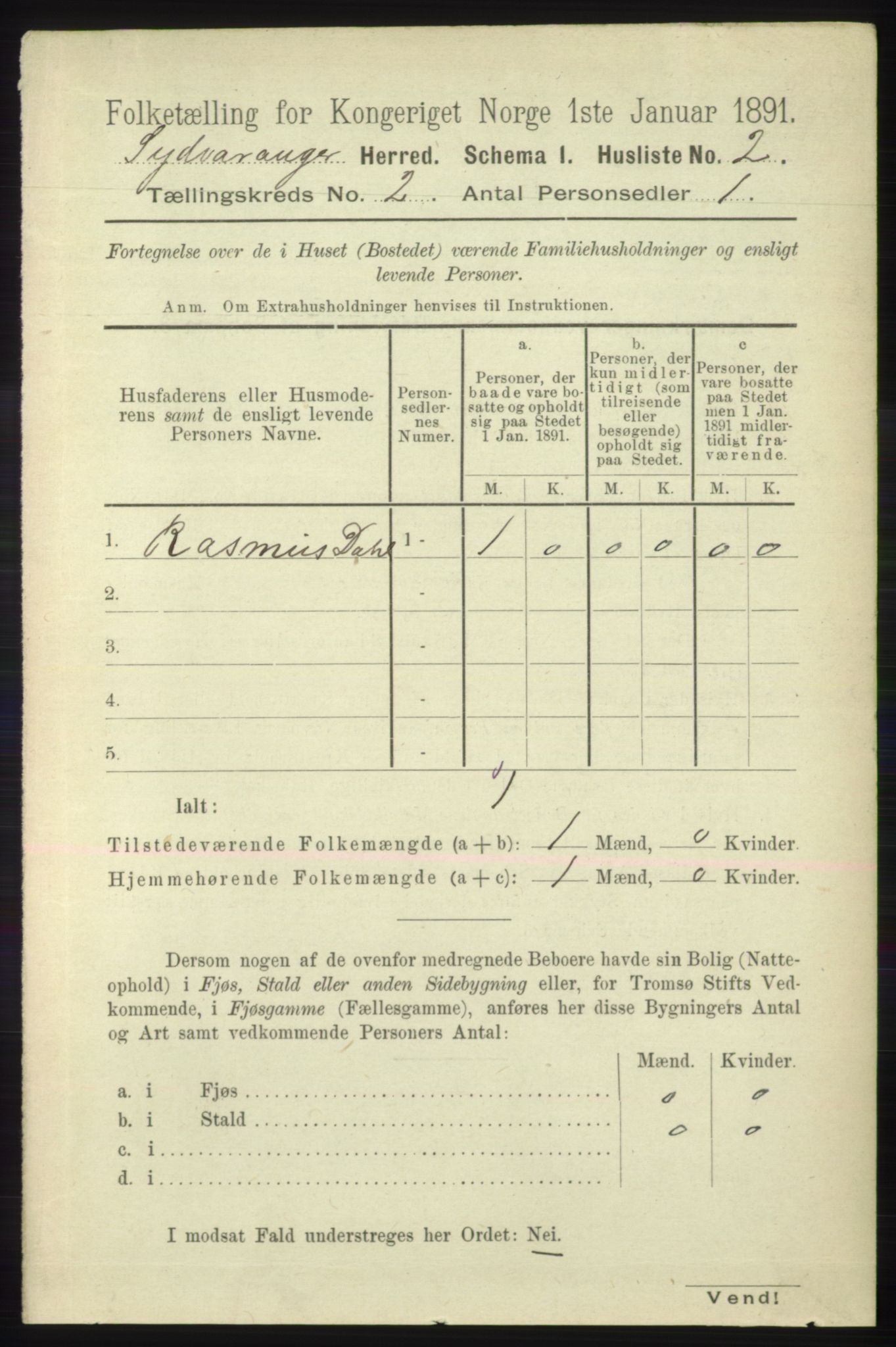 RA, 1891 census for 2030 Sør-Varanger, 1891, p. 355