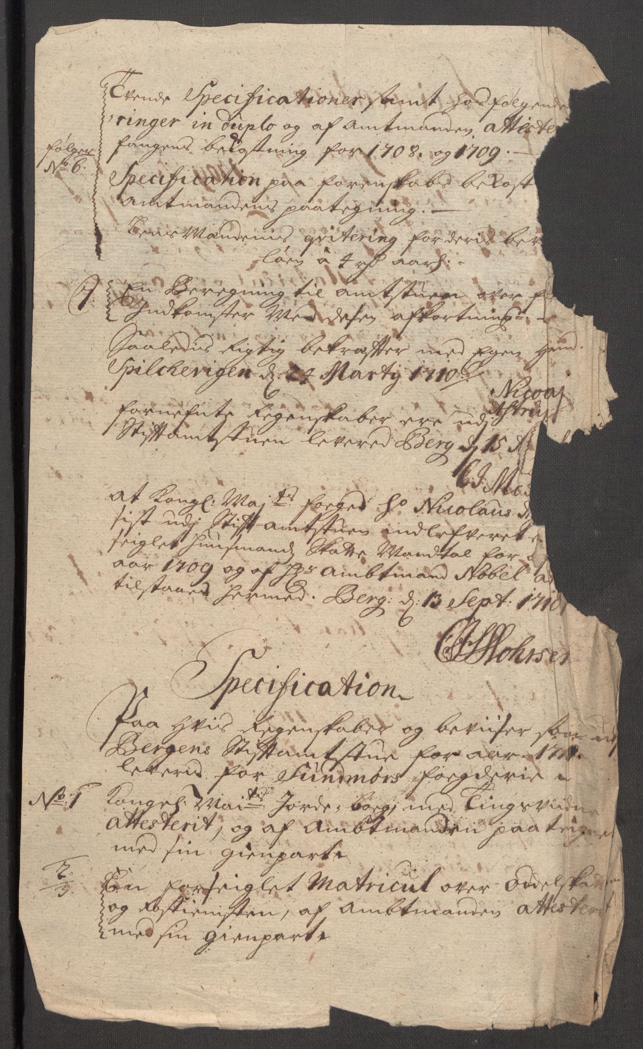 Rentekammeret inntil 1814, Reviderte regnskaper, Fogderegnskap, AV/RA-EA-4092/R54/L3562: Fogderegnskap Sunnmøre, 1708-1709, p. 253