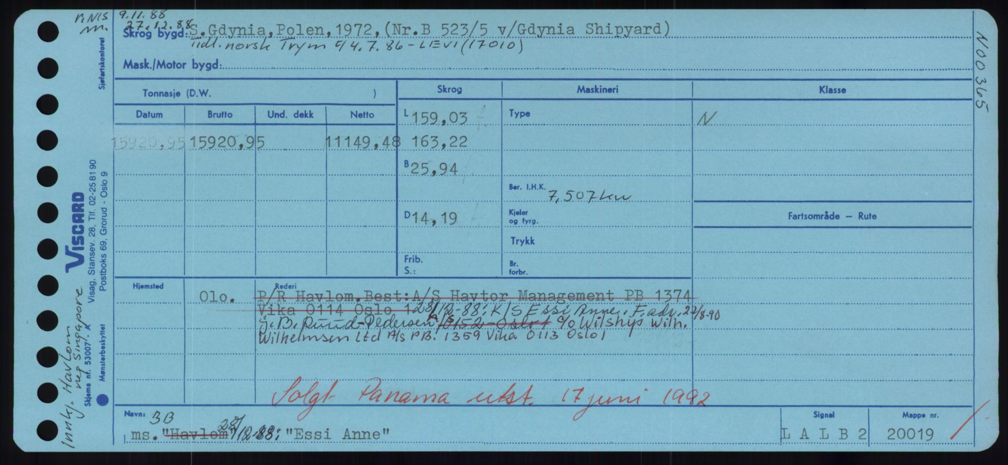 Sjøfartsdirektoratet med forløpere, Skipsmålingen, RA/S-1627/H/Hd/L0009: Fartøy, E, p. 557