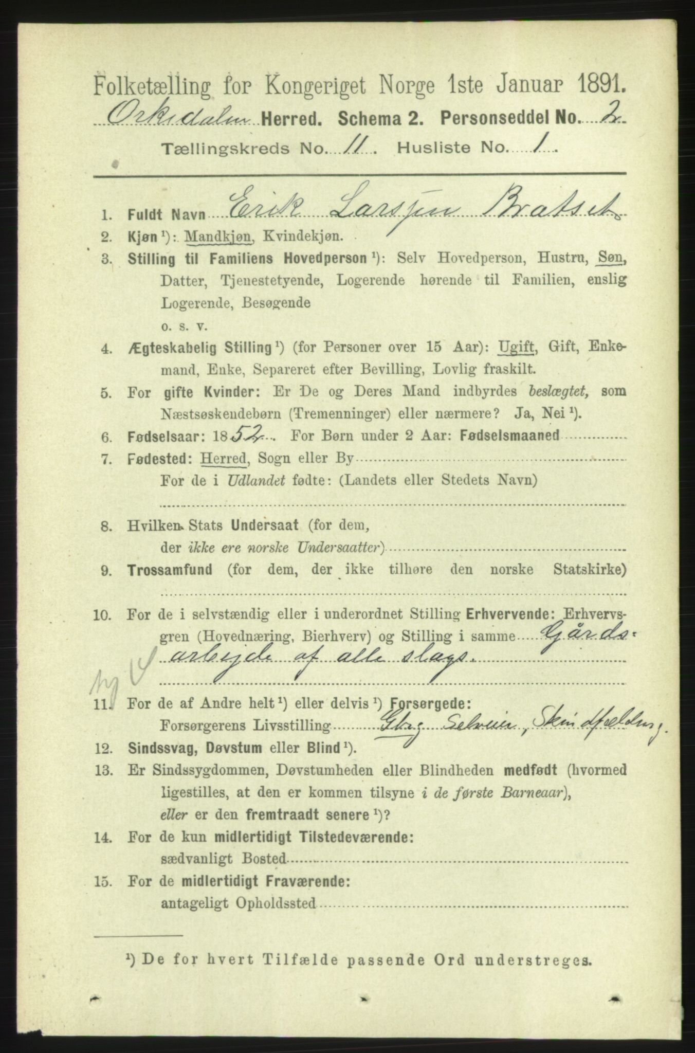 RA, 1891 census for 1638 Orkdal, 1891, p. 5150