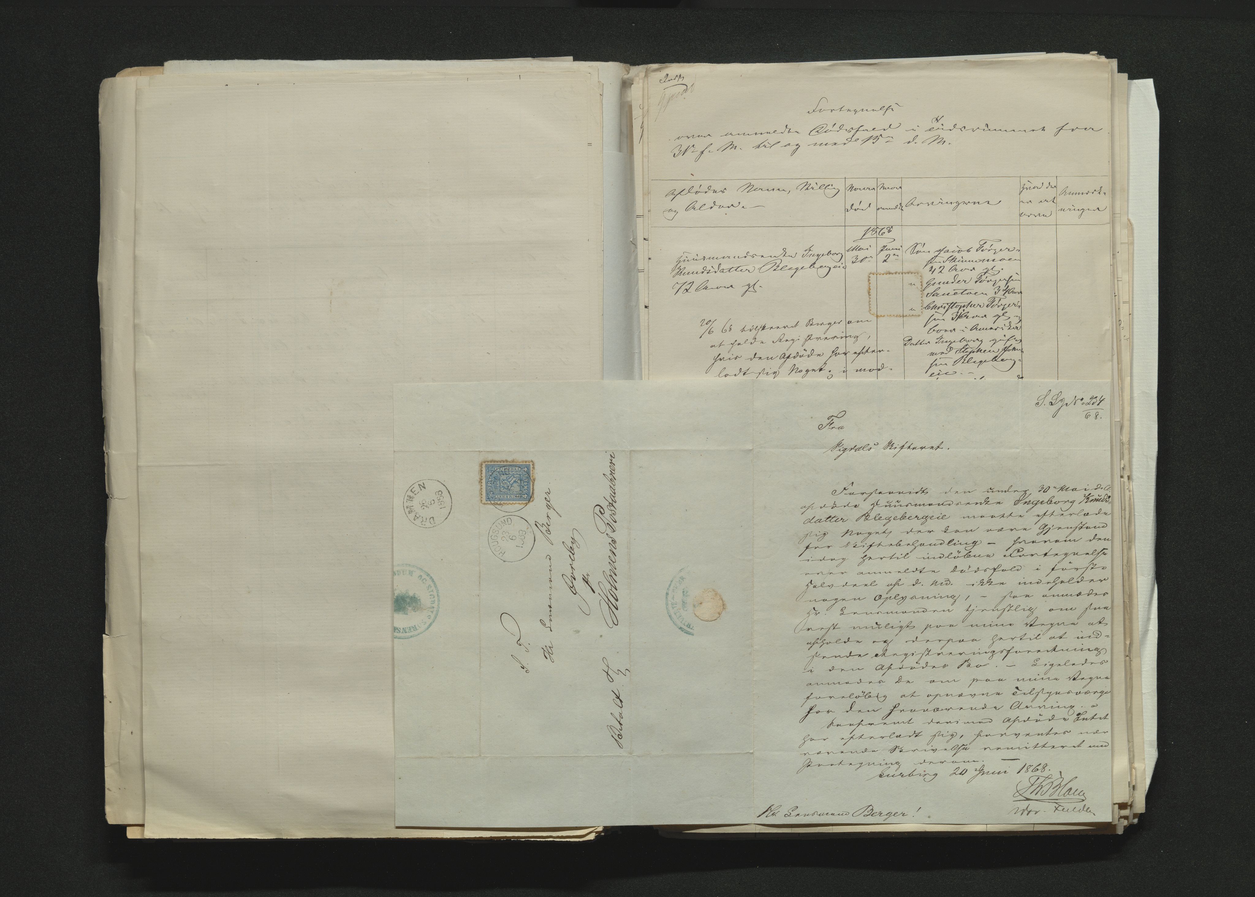 Eiker, Modum og Sigdal sorenskriveri, AV/SAKO-A-123/H/Ha/Hab/L0012: Dødsfallsmeldinger, 1866-1869, p. 442
