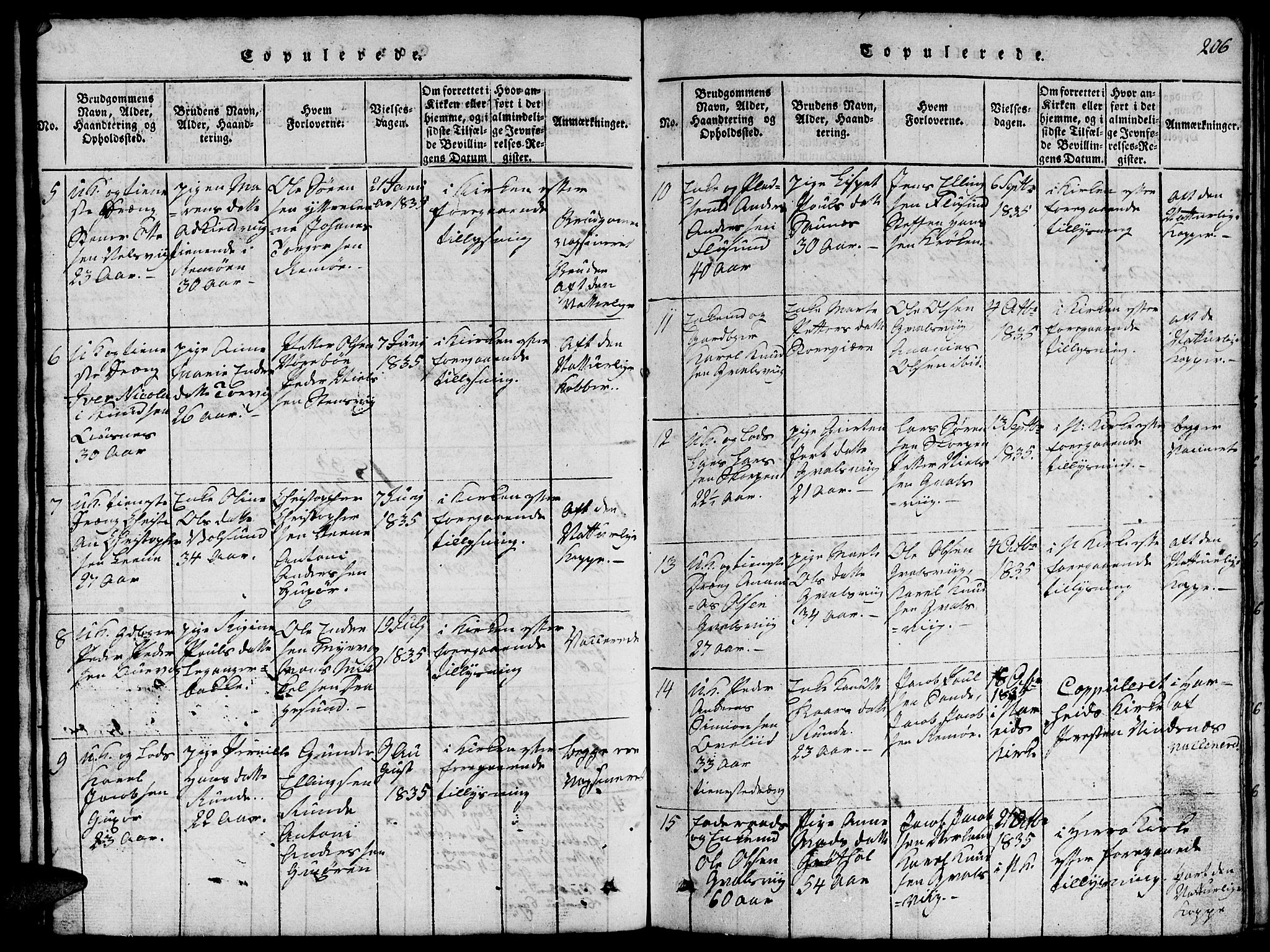 Ministerialprotokoller, klokkerbøker og fødselsregistre - Møre og Romsdal, AV/SAT-A-1454/507/L0078: Parish register (copy) no. 507C01, 1816-1840, p. 206