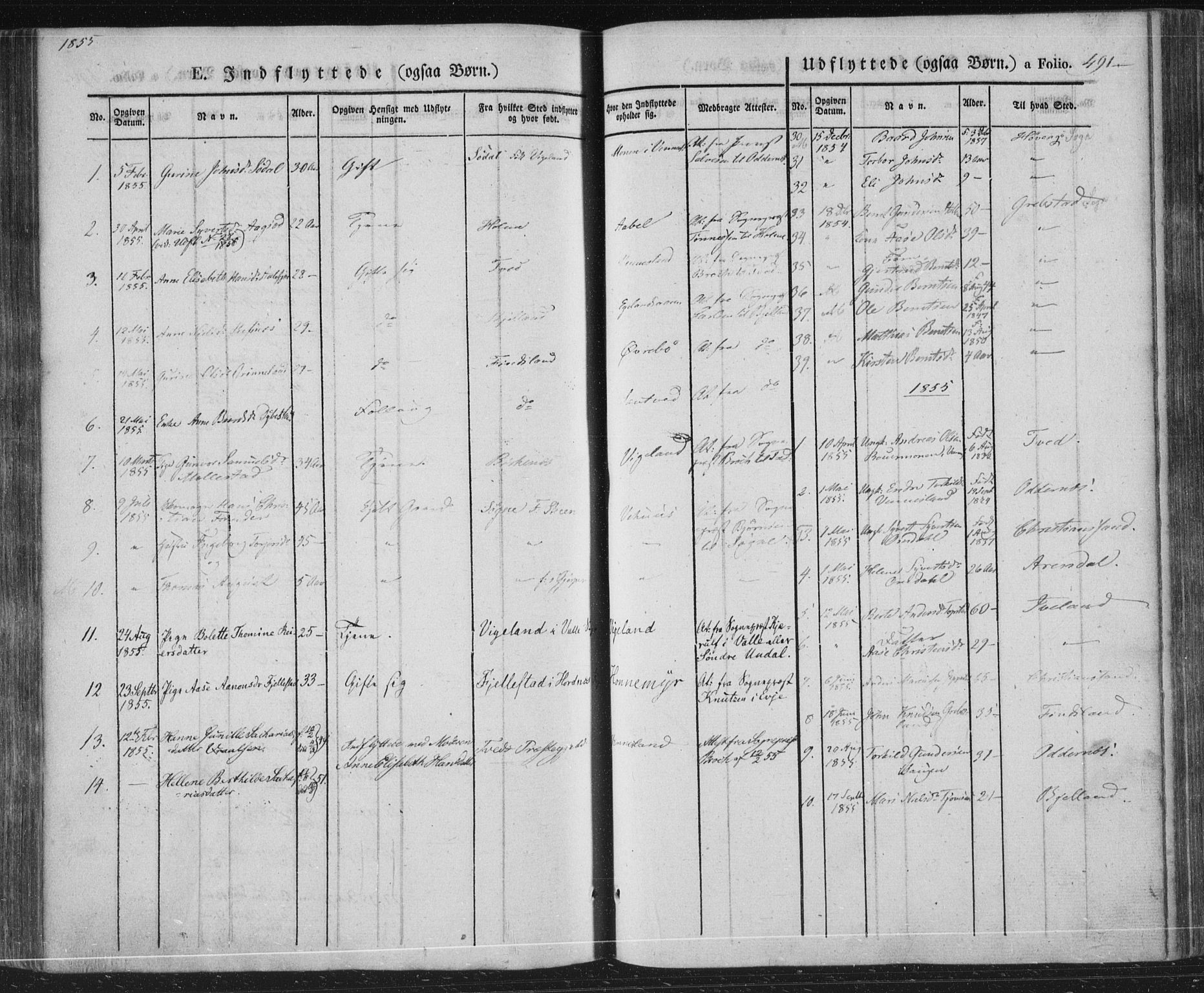 Vennesla sokneprestkontor, SAK/1111-0045/Fa/Fac/L0004: Parish register (official) no. A 4, 1834-1855, p. 491