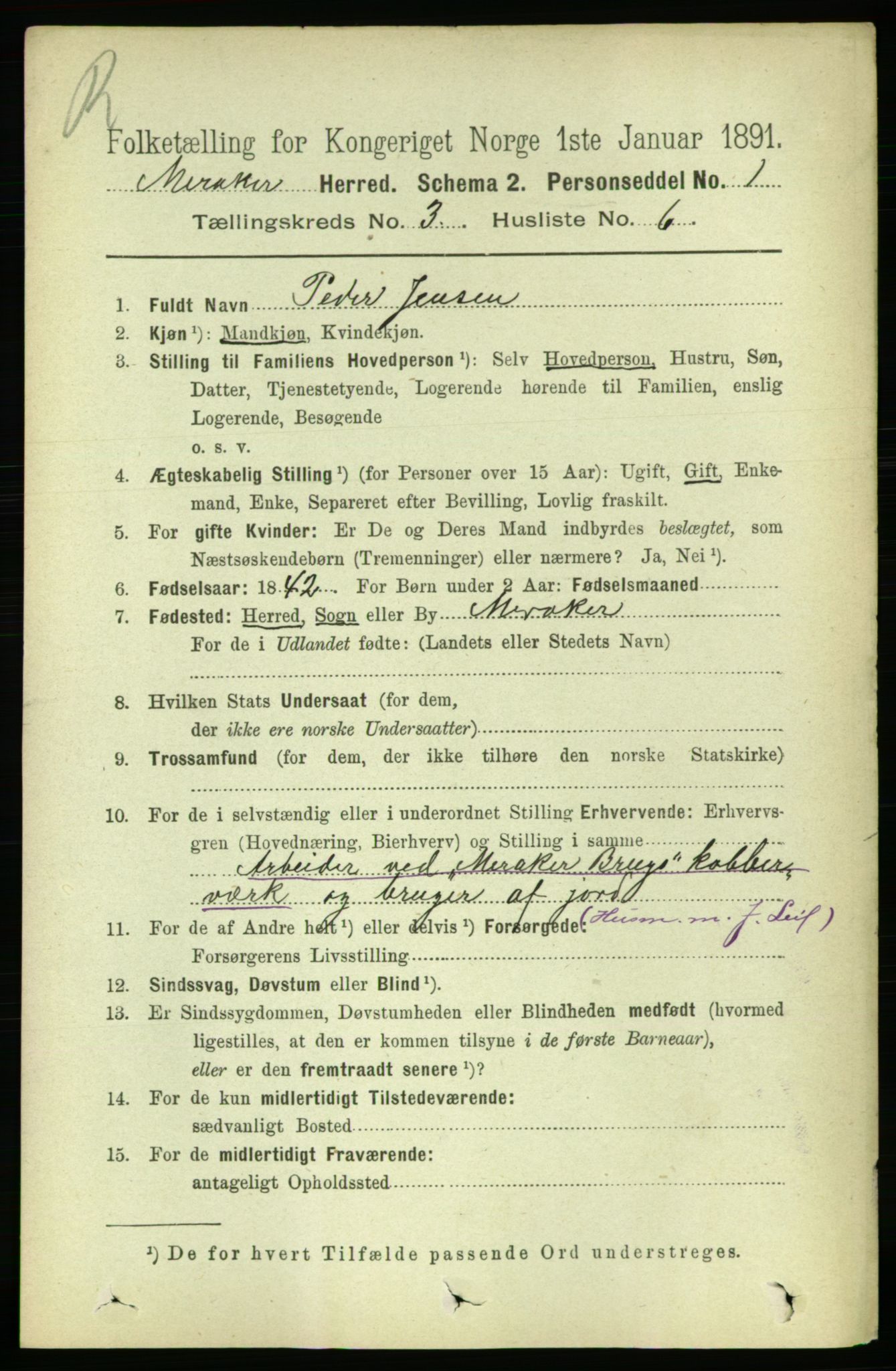 RA, 1891 census for 1711 Meråker, 1891, p. 1159