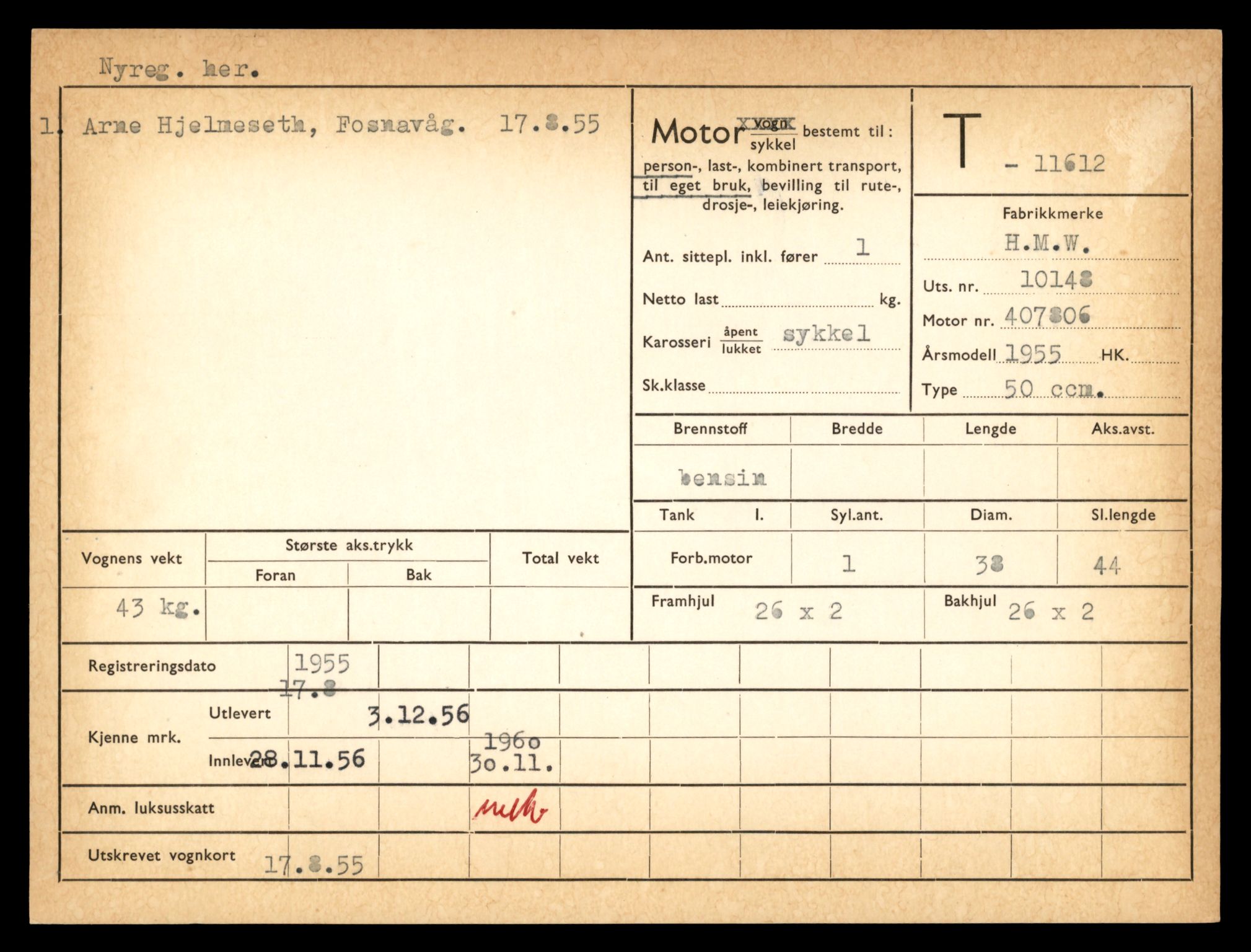 Møre og Romsdal vegkontor - Ålesund trafikkstasjon, AV/SAT-A-4099/F/Fe/L0029: Registreringskort for kjøretøy T 11430 - T 11619, 1927-1998, p. 2825