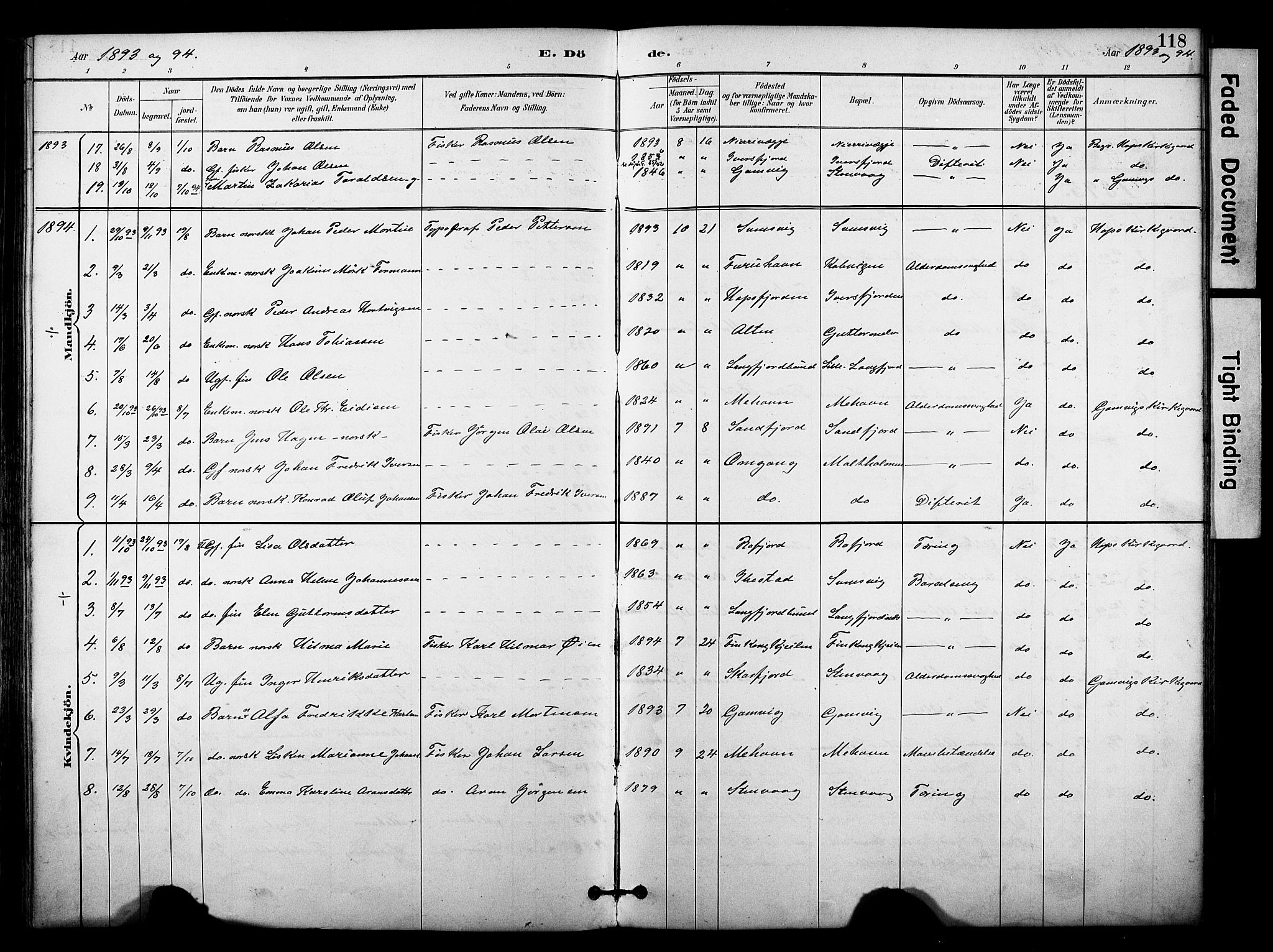 Tana sokneprestkontor, SATØ/S-1334/H/Ha/L0006kirke: Parish register (official) no. 6, 1892-1908, p. 118