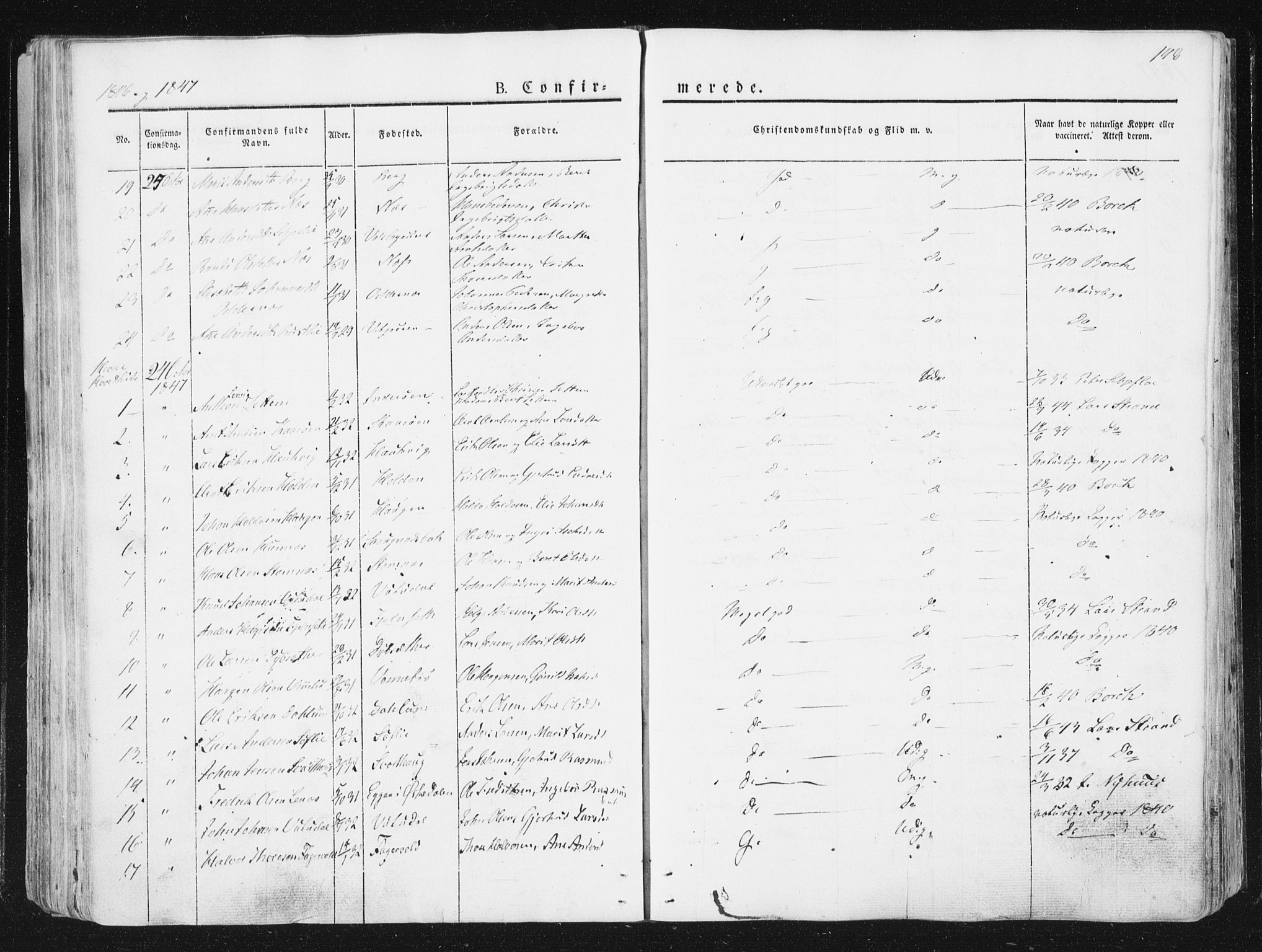 Ministerialprotokoller, klokkerbøker og fødselsregistre - Sør-Trøndelag, SAT/A-1456/630/L0493: Parish register (official) no. 630A06, 1841-1851, p. 148