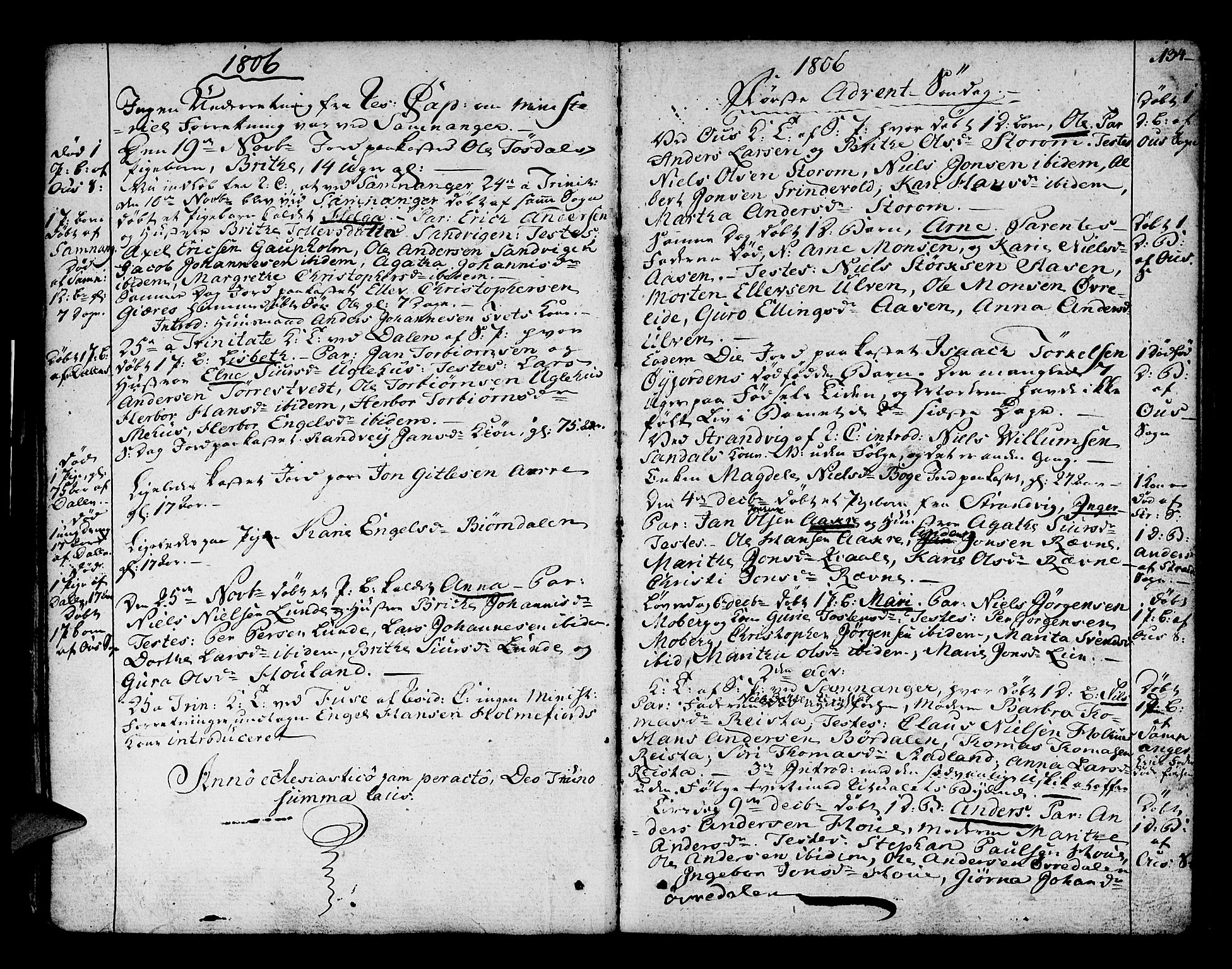 Os sokneprestembete, AV/SAB-A-99929: Parish register (official) no. A 11, 1789-1815, p. 134