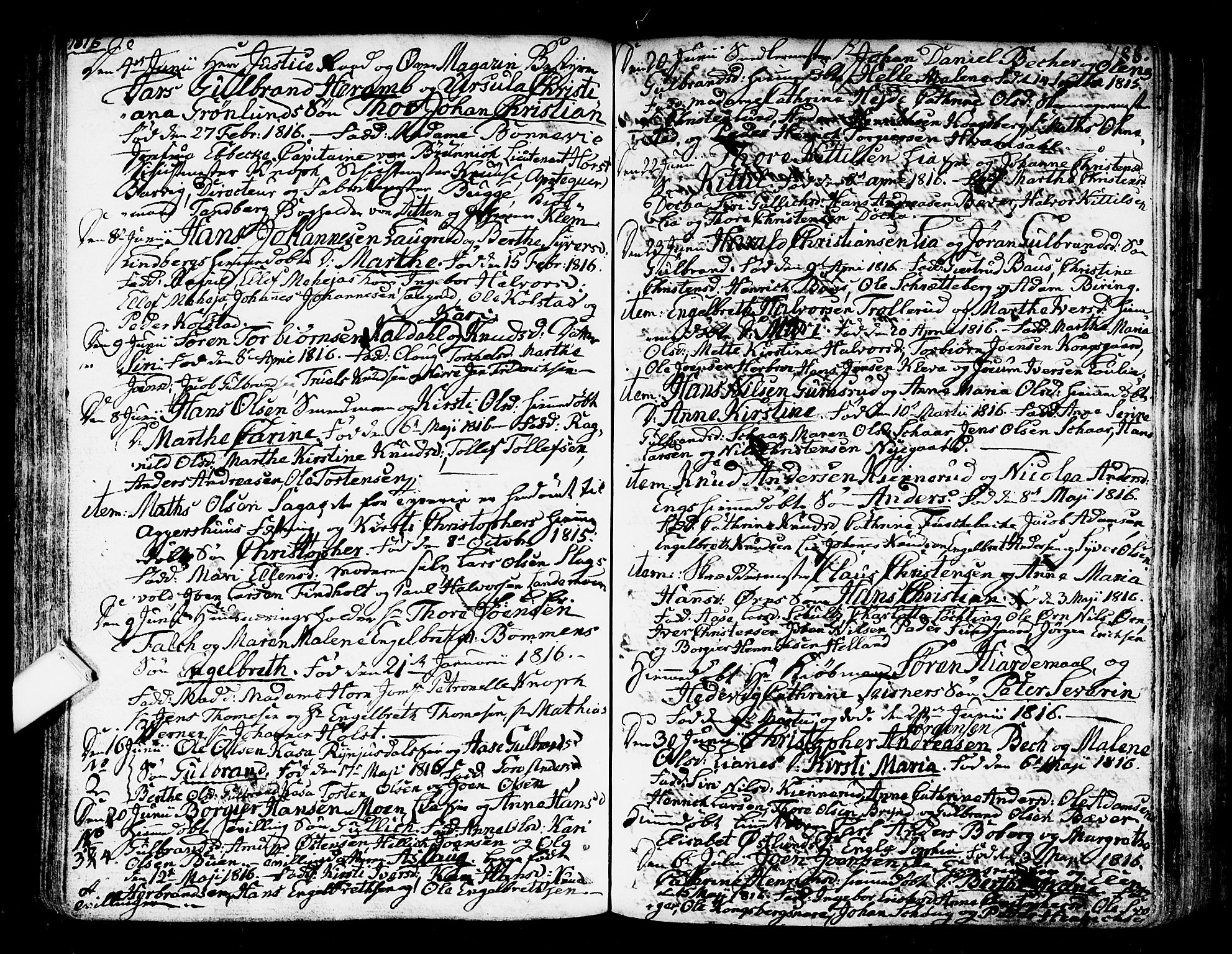 Kongsberg kirkebøker, SAKO/A-22/F/Fa/L0007: Parish register (official) no. I 7, 1795-1816, p. 188