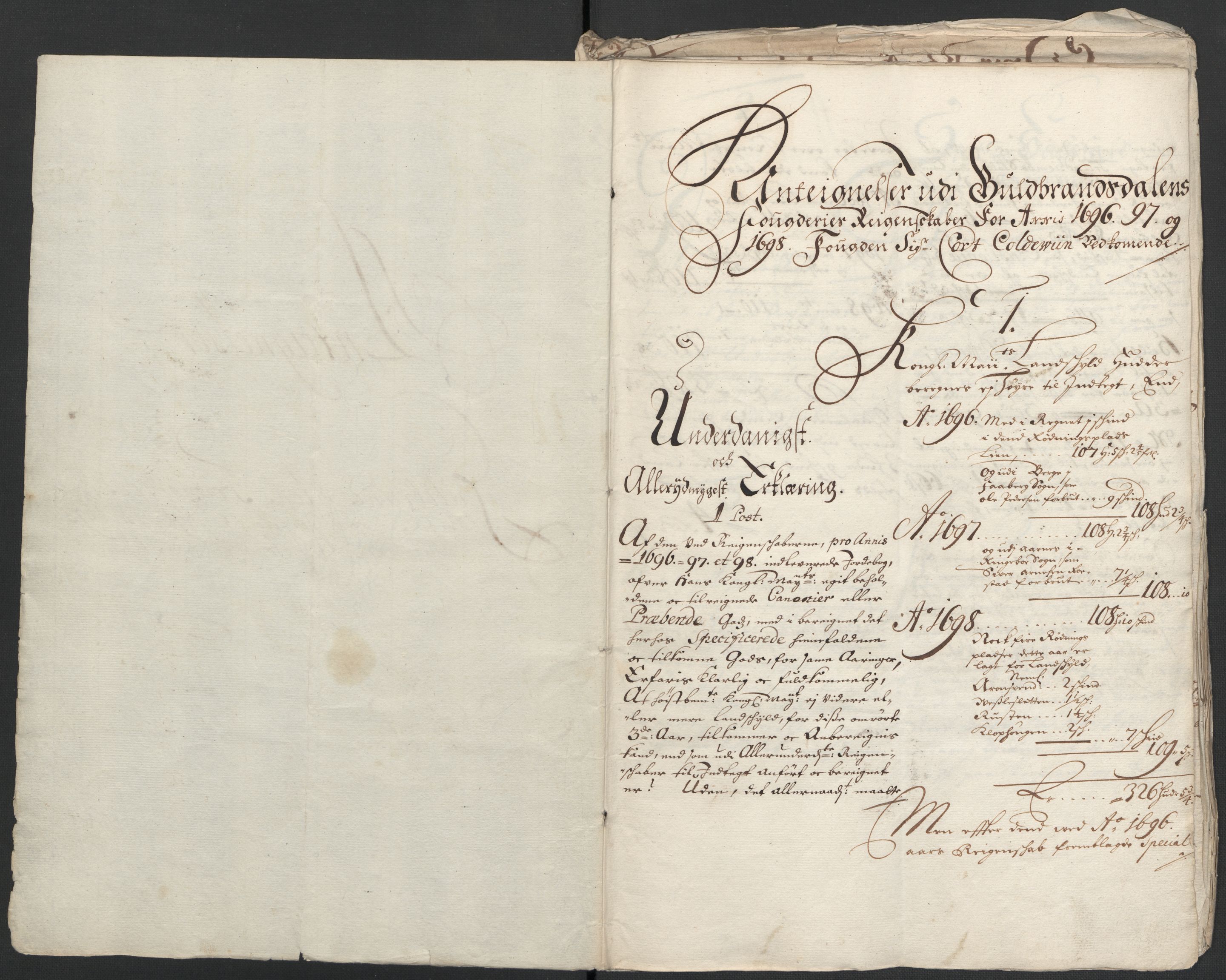 Rentekammeret inntil 1814, Reviderte regnskaper, Fogderegnskap, RA/EA-4092/R17/L1171: Fogderegnskap Gudbrandsdal, 1698, p. 220