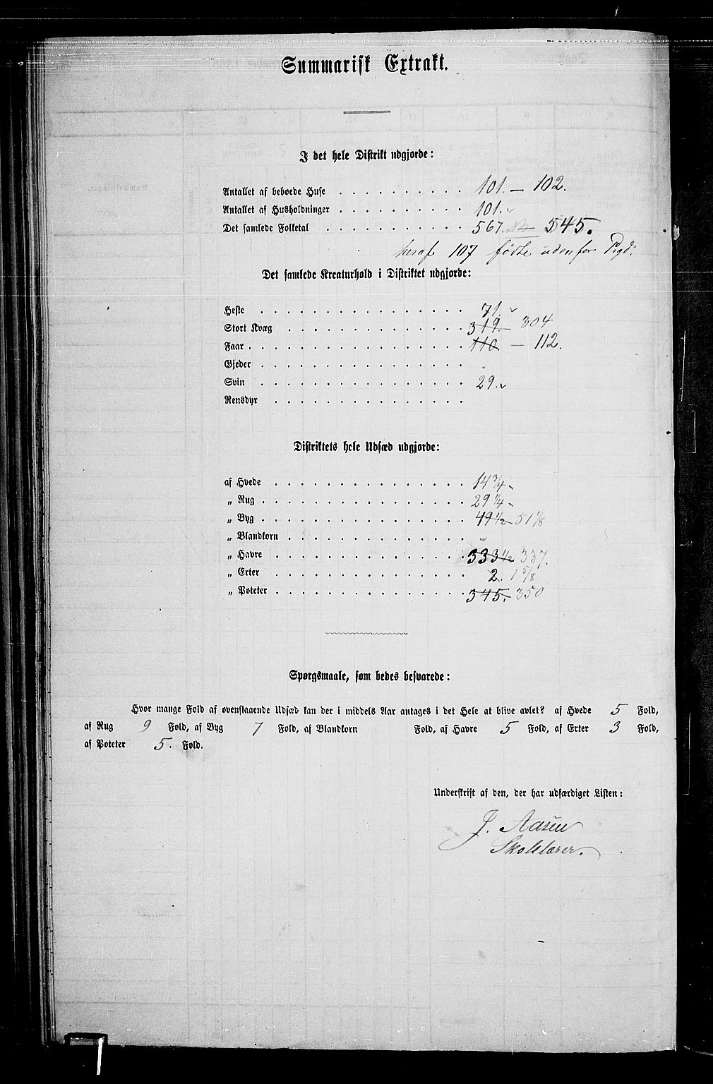 RA, 1865 census for Våler, 1865, p. 90