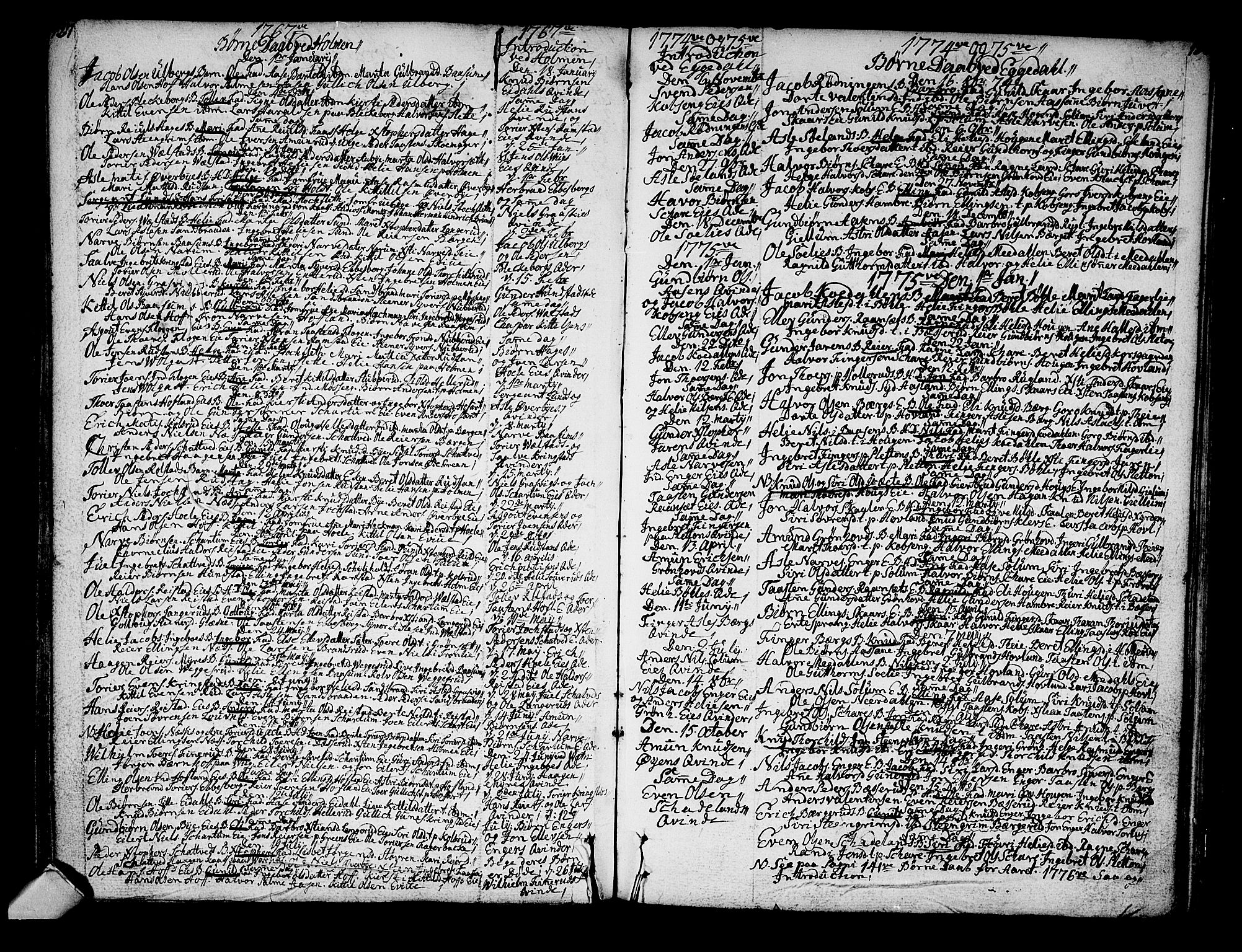 Sigdal kirkebøker, SAKO/A-245/F/Fa/L0001: Parish register (official) no. I 1, 1722-1777, p. 127-128