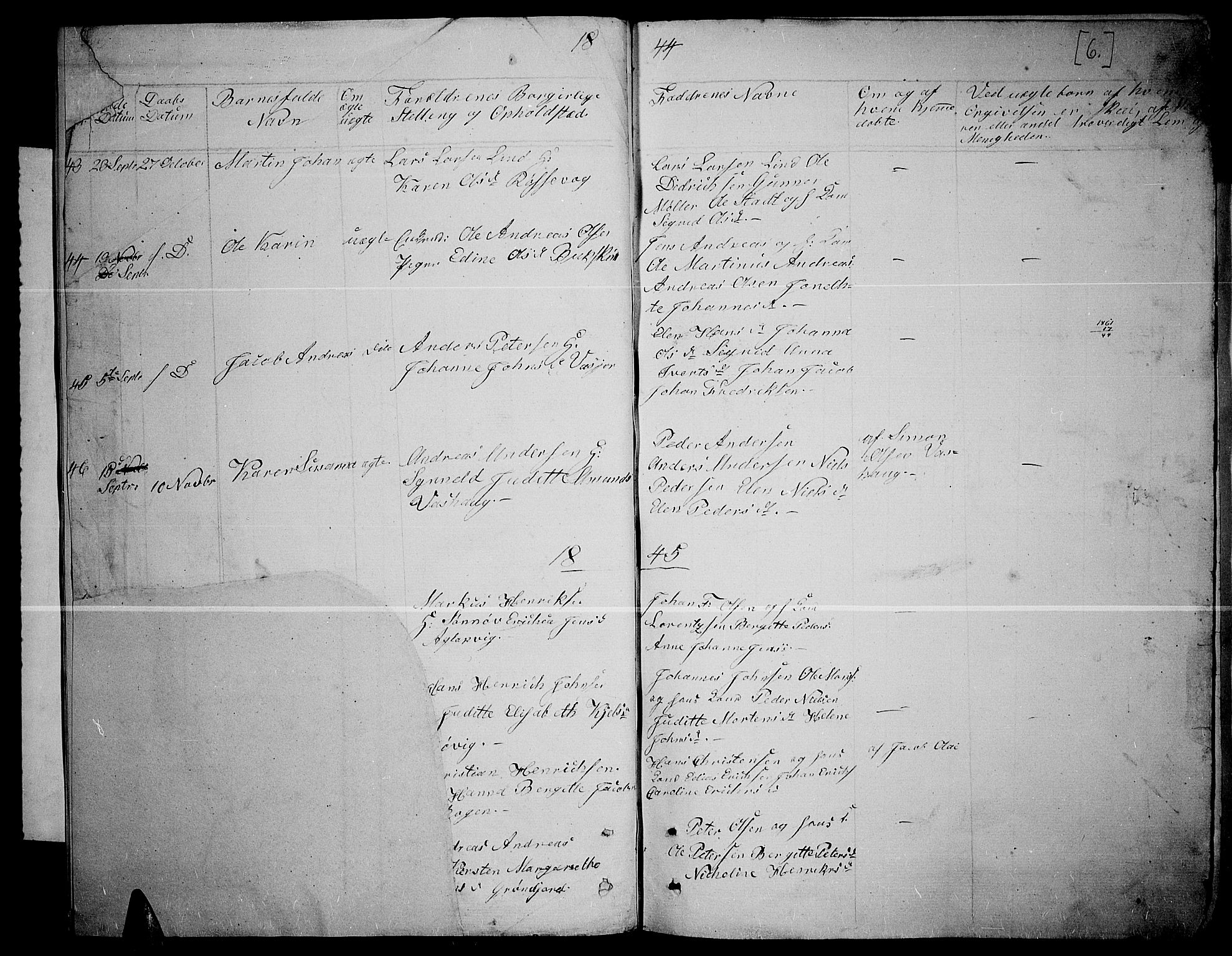 Lenvik sokneprestembete, AV/SATØ-S-1310/H/Ha/Hab/L0003klokker: Parish register (copy) no. 3, 1844-1858, p. 6