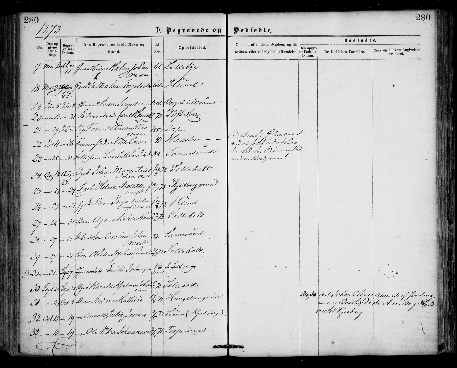 Borge prestekontor Kirkebøker, SAO/A-10903/F/Fa/L0006: Parish register (official) no. I 6, 1861-1874, p. 280