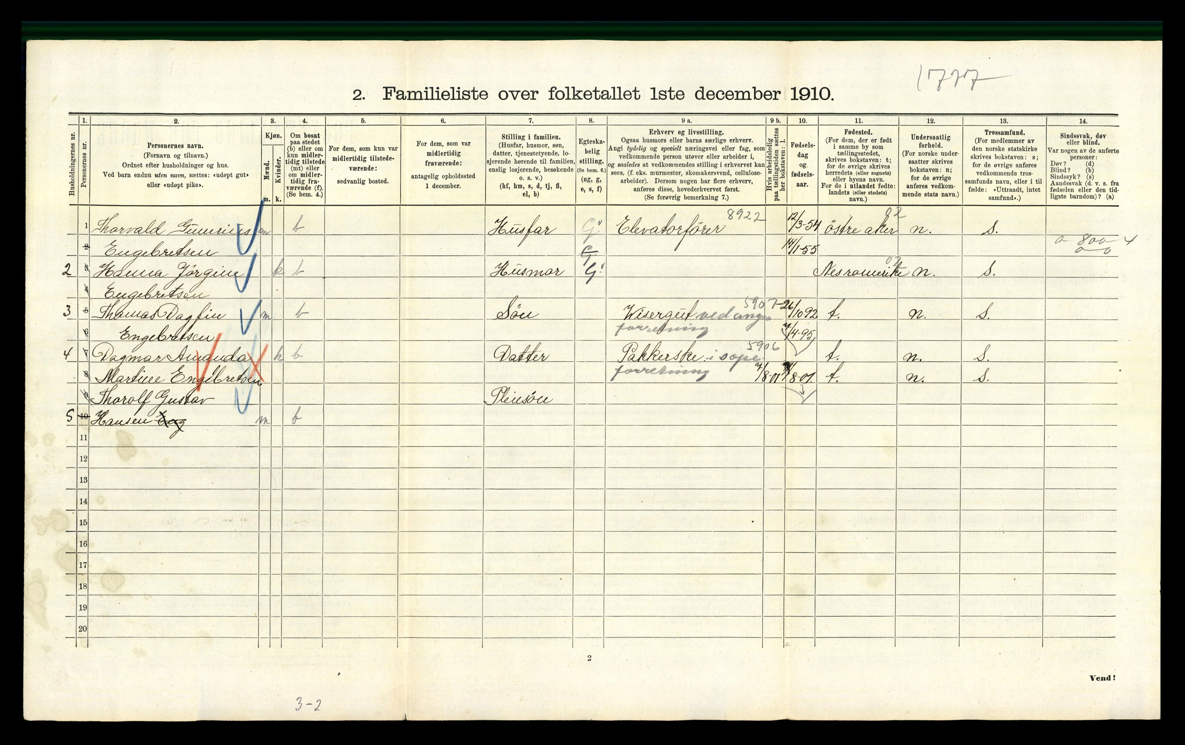 RA, 1910 census for Kristiania, 1910, p. 72224