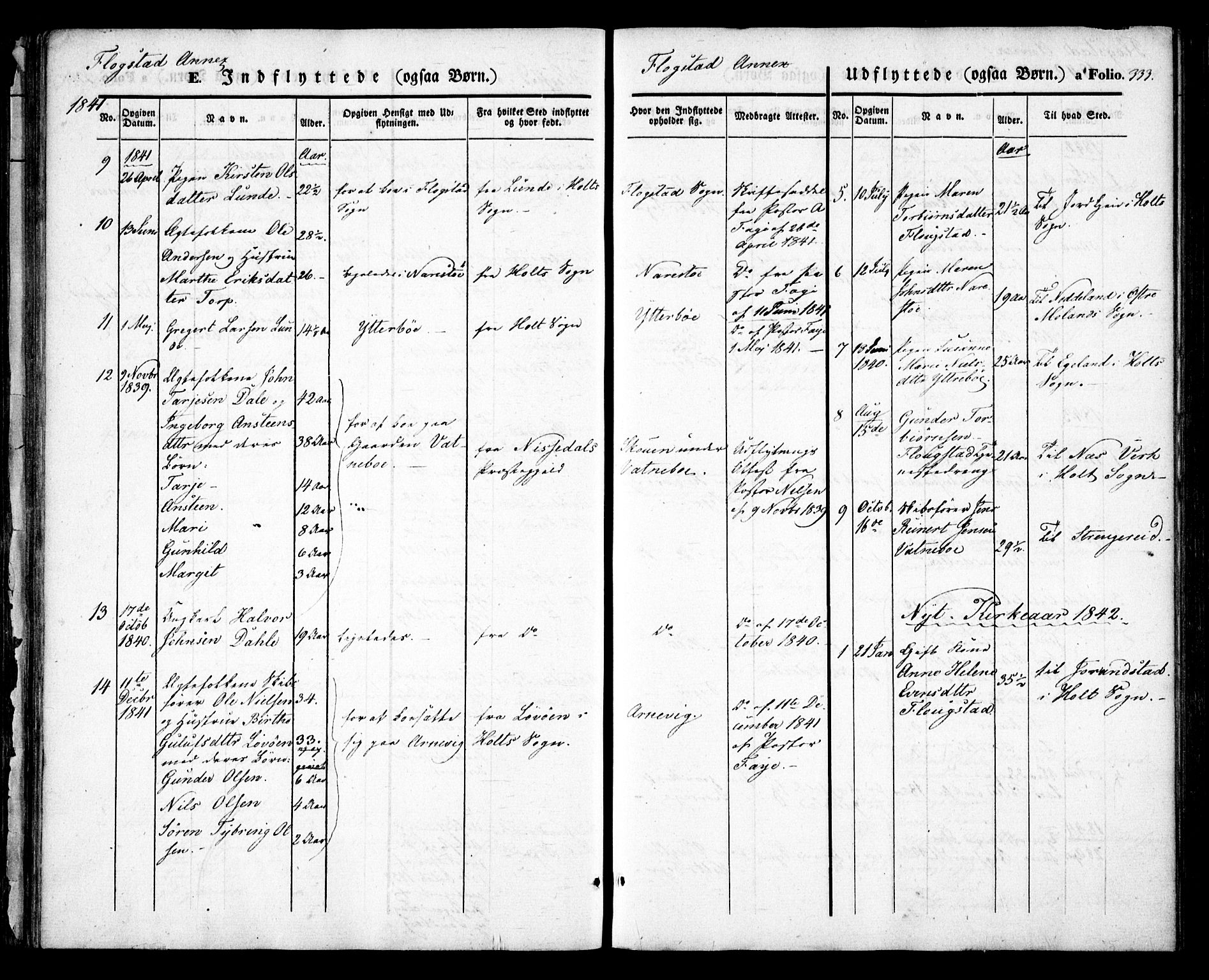 Dypvåg sokneprestkontor, AV/SAK-1111-0007/F/Fa/Faa/L0005: Parish register (official) no. A 5, 1841-1854, p. 333