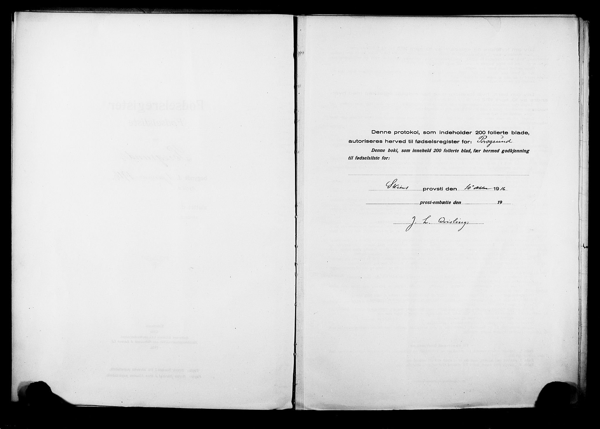 Porsgrunn kirkebøker , SAKO/A-104/J/Ja/L0001: Birth register no. 1, 1916-1929
