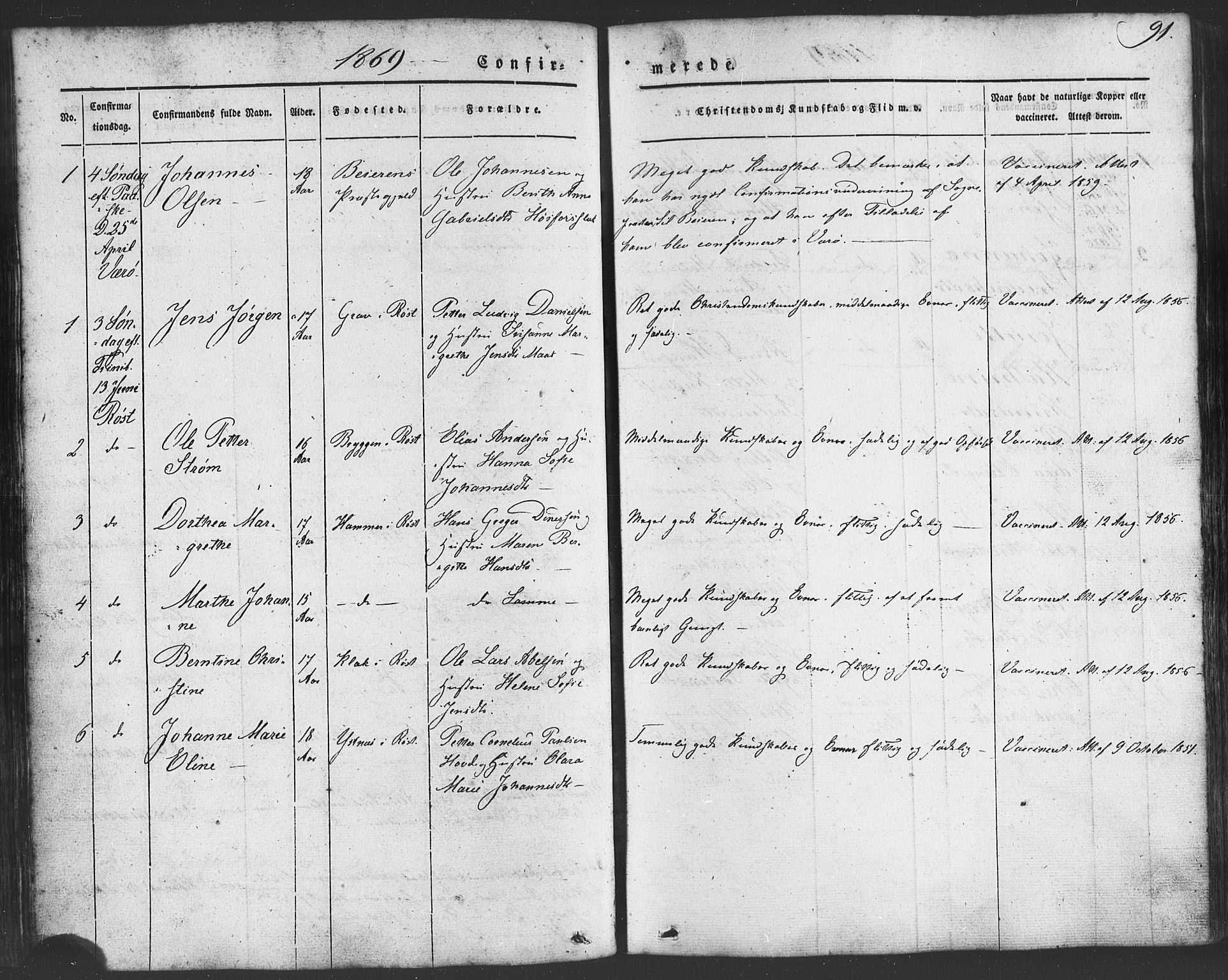 Ministerialprotokoller, klokkerbøker og fødselsregistre - Nordland, AV/SAT-A-1459/807/L0121: Parish register (official) no. 807A04, 1846-1879, p. 91