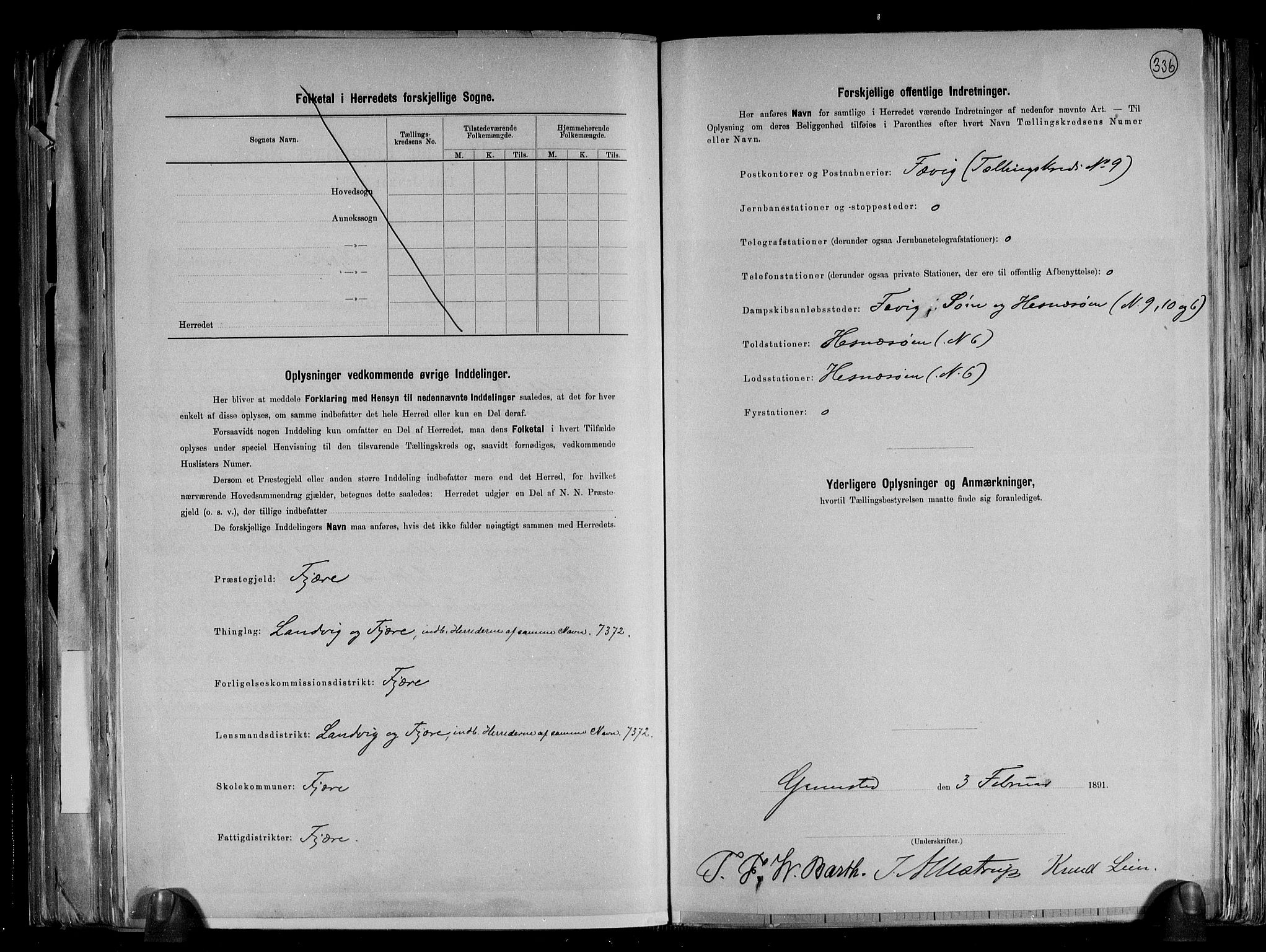 RA, 1891 census for 0923 Fjære, 1891, p. 3