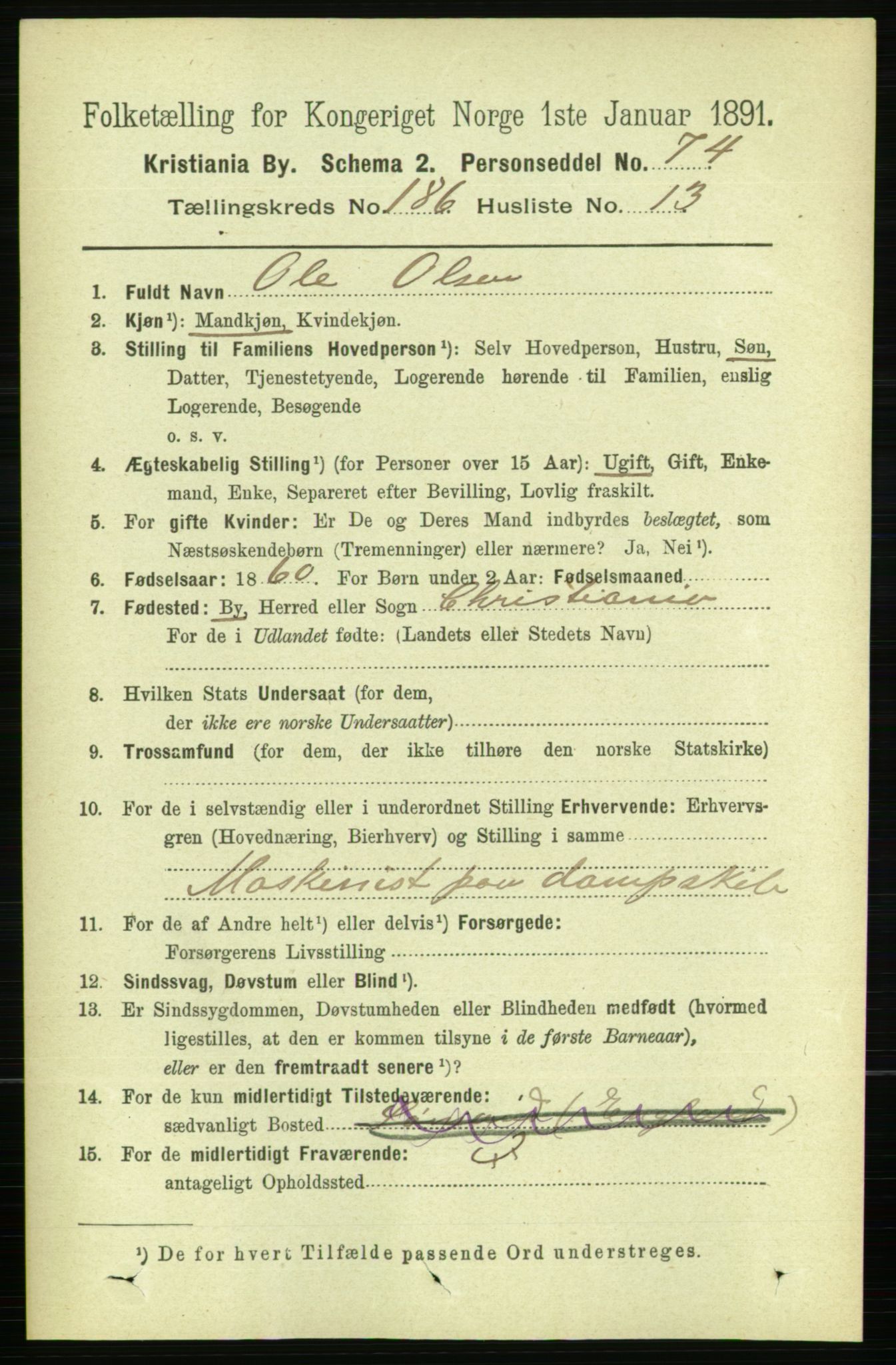 RA, 1891 census for 0301 Kristiania, 1891, p. 111855