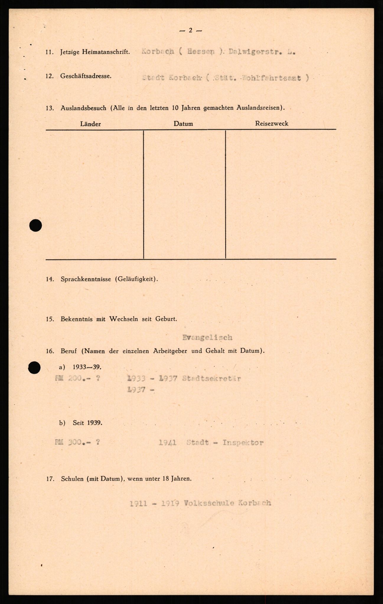 Forsvaret, Forsvarets overkommando II, AV/RA-RAFA-3915/D/Db/L0024: CI Questionaires. Tyske okkupasjonsstyrker i Norge. Tyskere., 1945-1946, p. 335