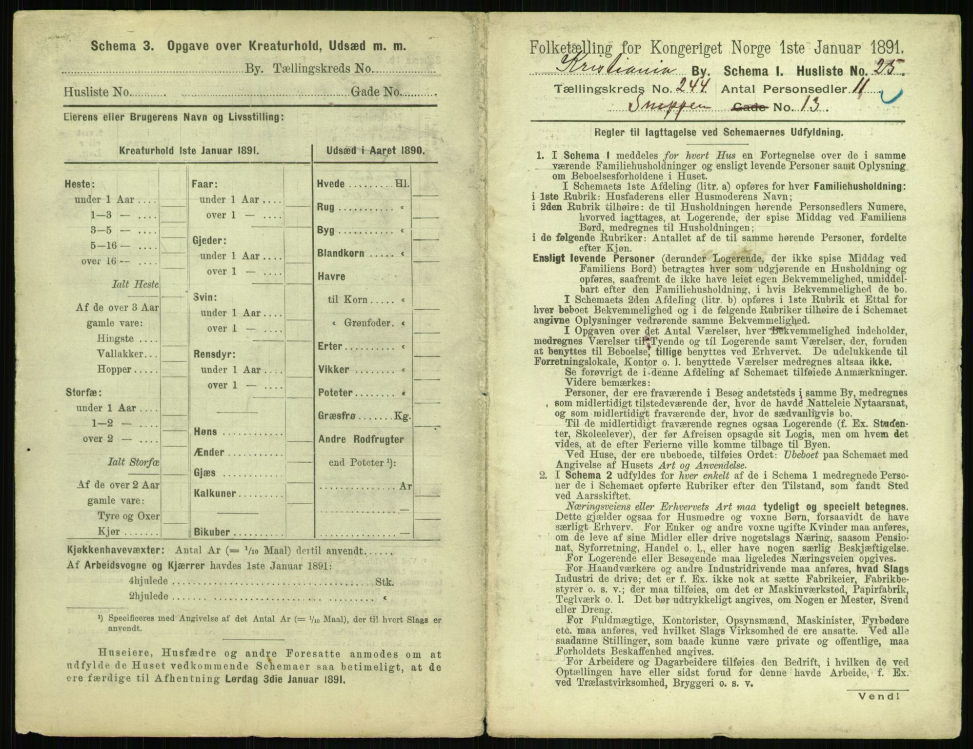 RA, 1891 census for 0301 Kristiania, 1891, p. 148448