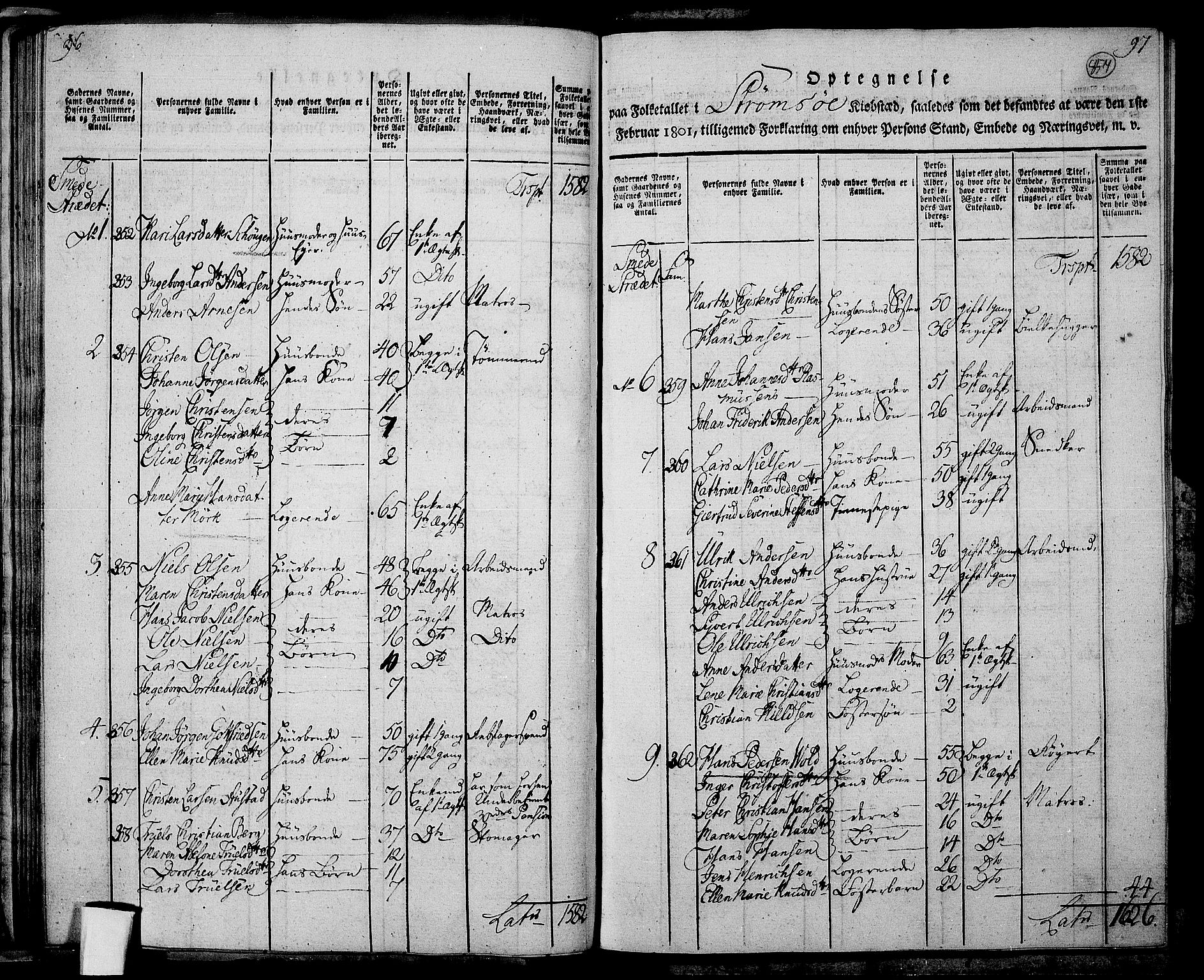 RA, 1801 census for 0602P Bragernes, 1801, p. 856b-857a