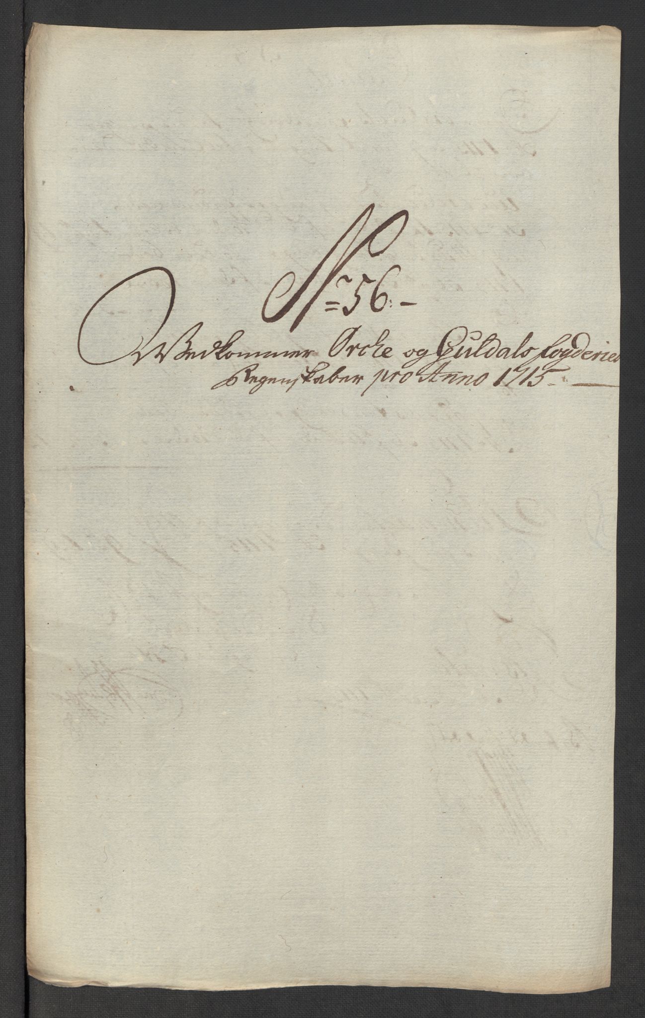 Rentekammeret inntil 1814, Reviderte regnskaper, Fogderegnskap, AV/RA-EA-4092/R60/L3966: Fogderegnskap Orkdal og Gauldal, 1715, p. 427