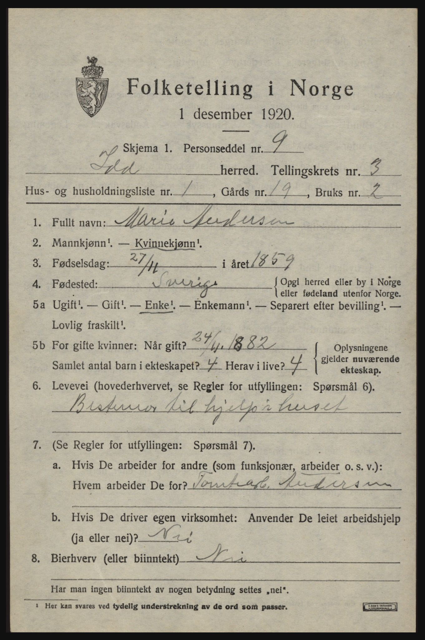 SAO, 1920 census for Idd, 1920, p. 4026