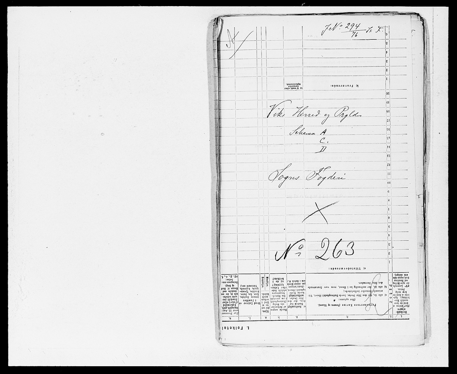 SAB, 1875 census for 1417P Vik, 1875, p. 1